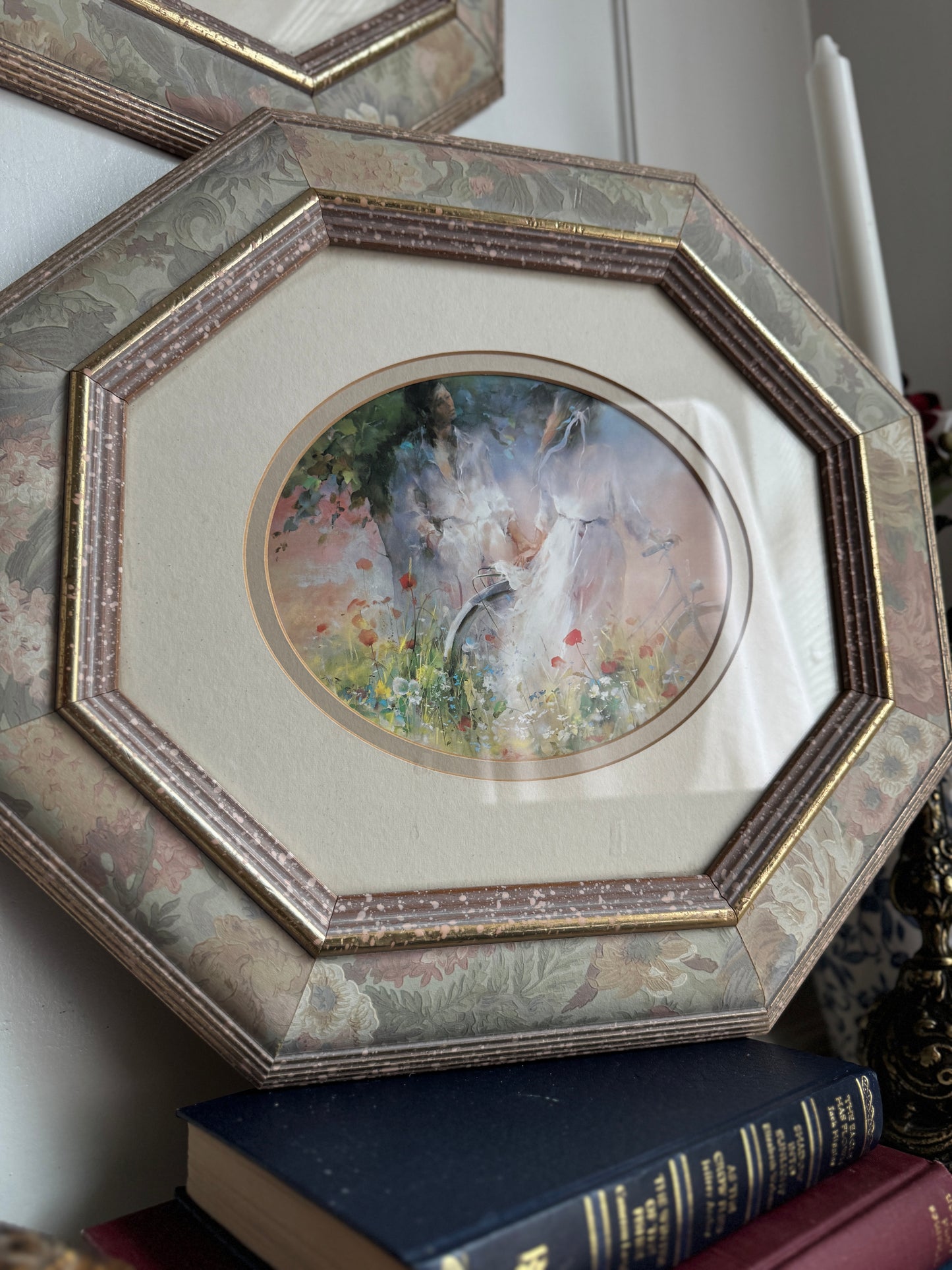 Vintage Fine Art Print Pair – “Just the Two of Us”