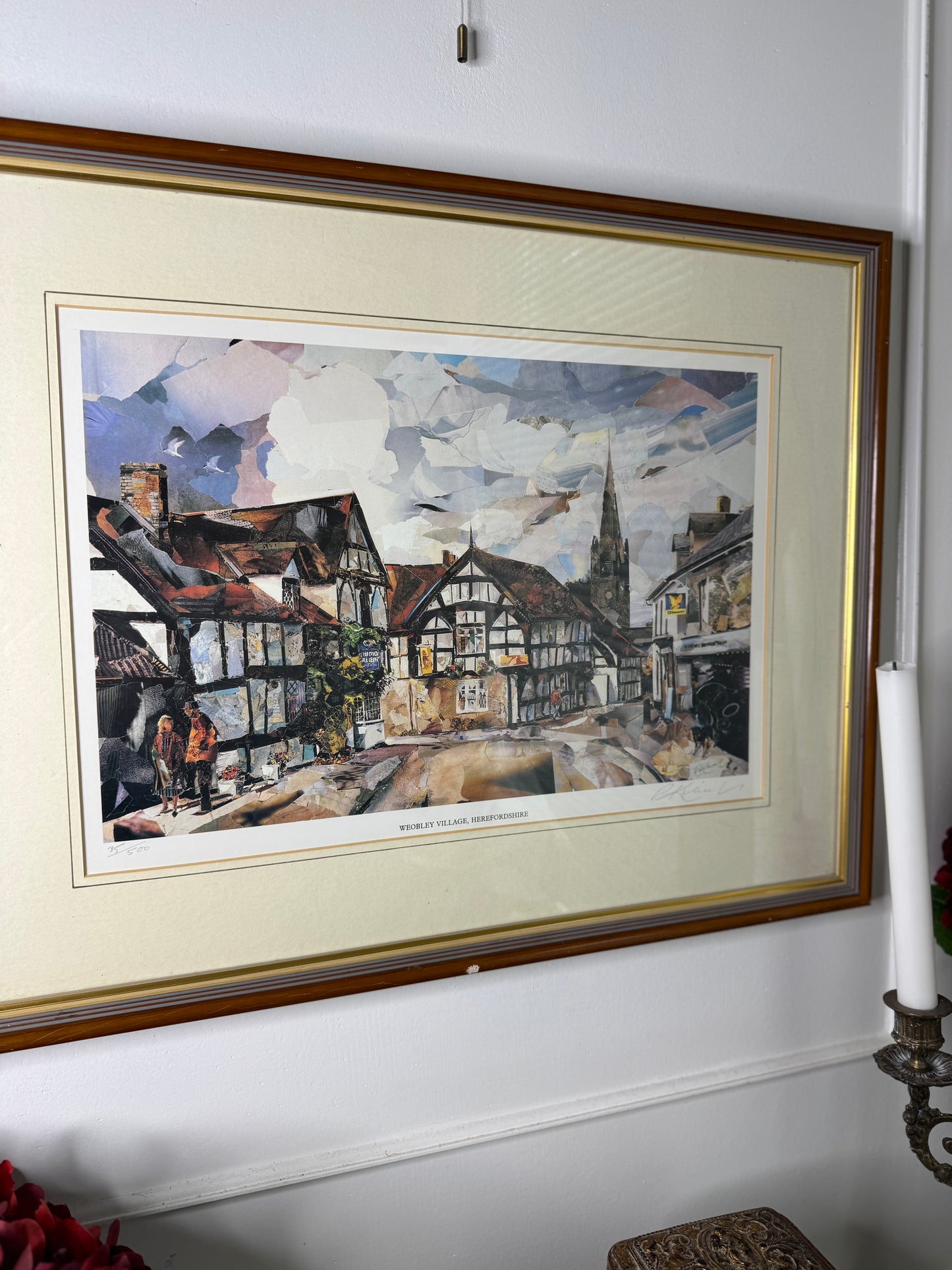 Robert Kilvert Limited Edition Collage Print – Weobley Village, Herefordshire 35/500