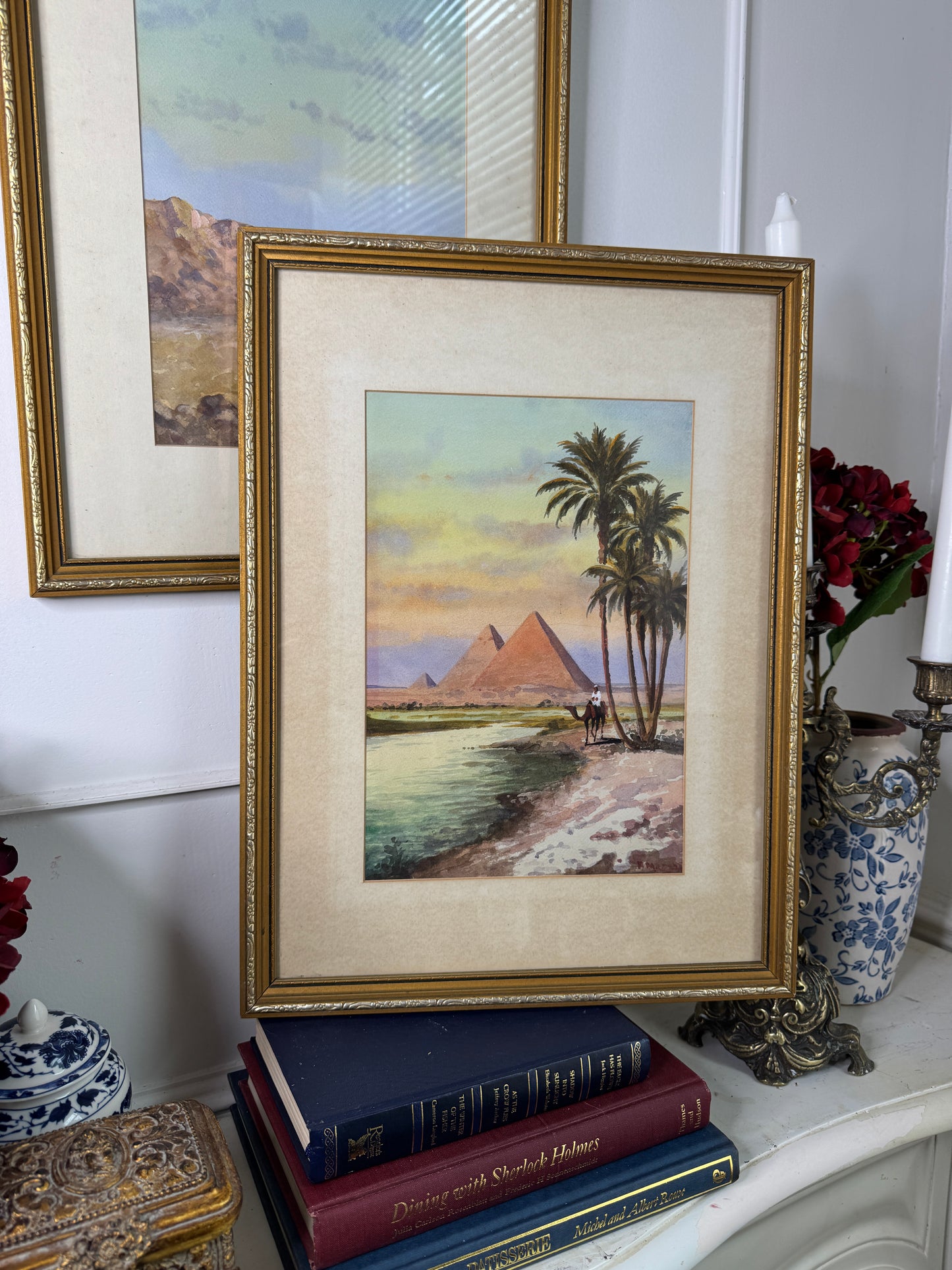 Saffron & Sandstone – Framed Egypt Watercolour Duo