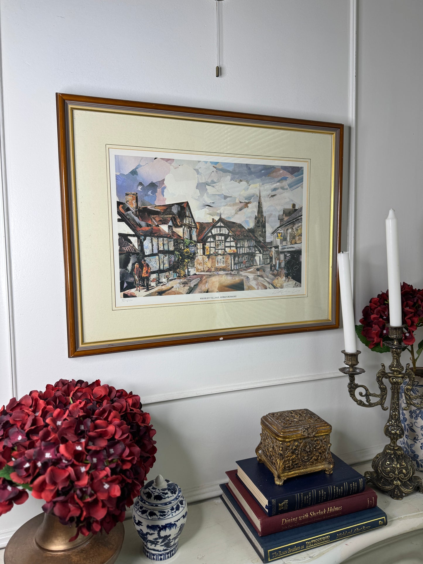Robert Kilvert Limited Edition Collage Print – Weobley Village, Herefordshire 35/500