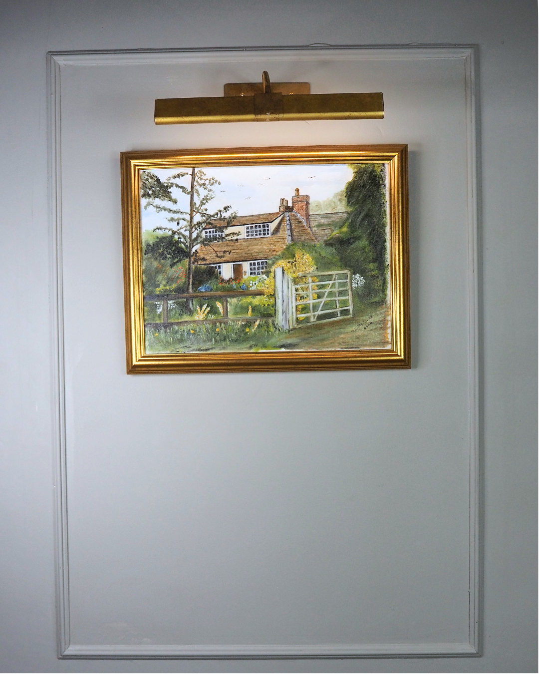 The Golden Garden Path - Original Oil Painting by N.G. Reynolds