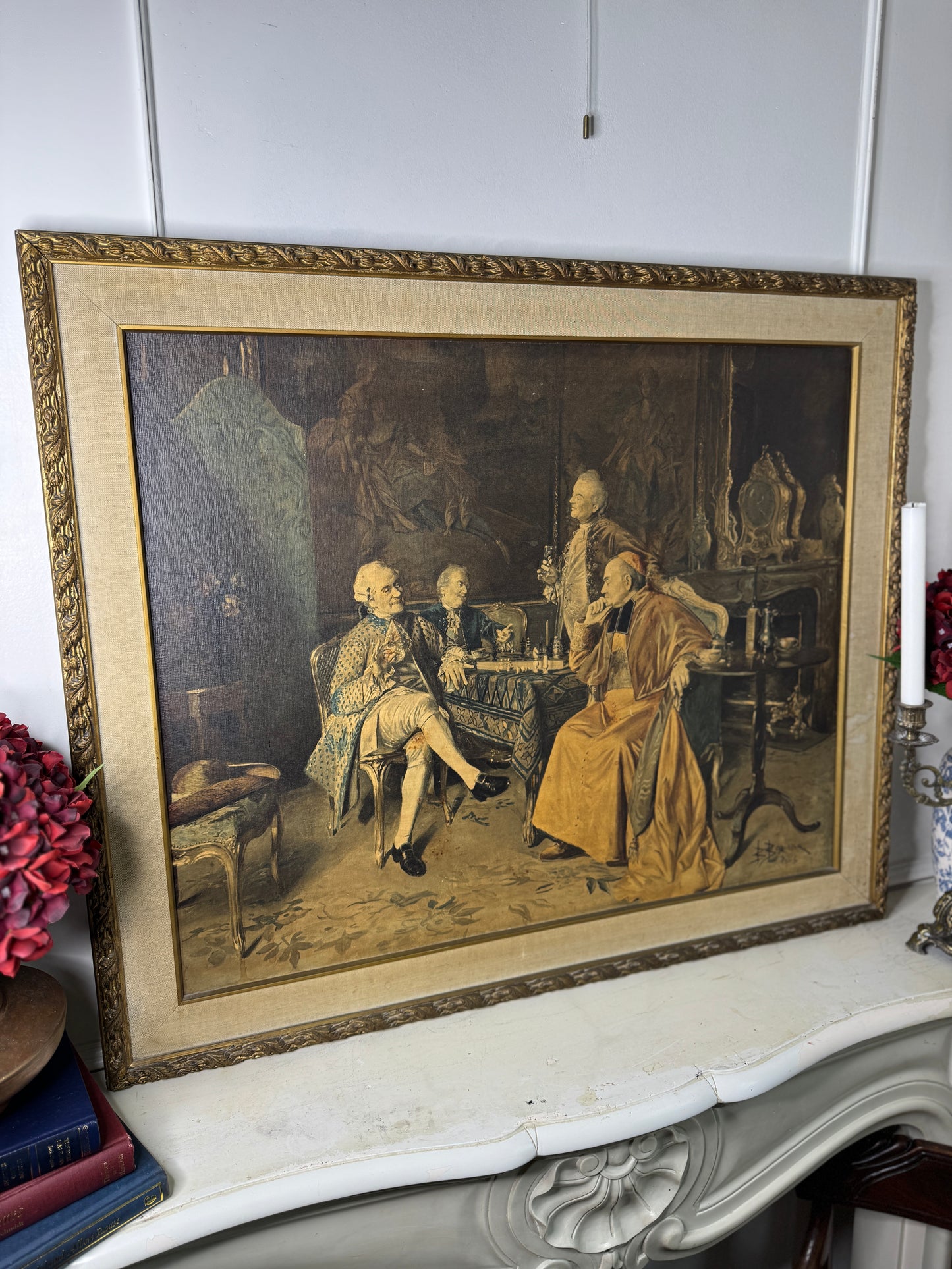 B Boziona Paris" Textured Print in gilt edged frame
