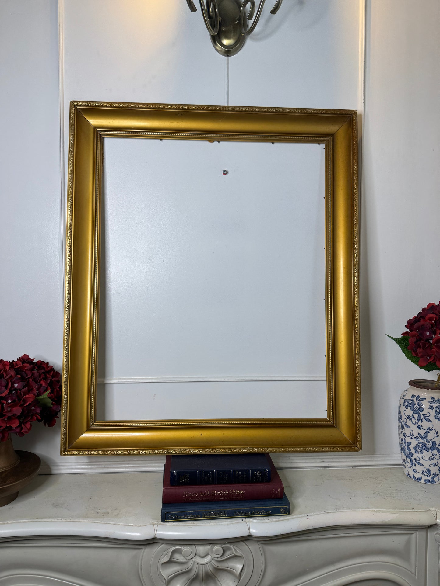 Extra Thick Antique Gold Frame – Large Rome Ornate Frame