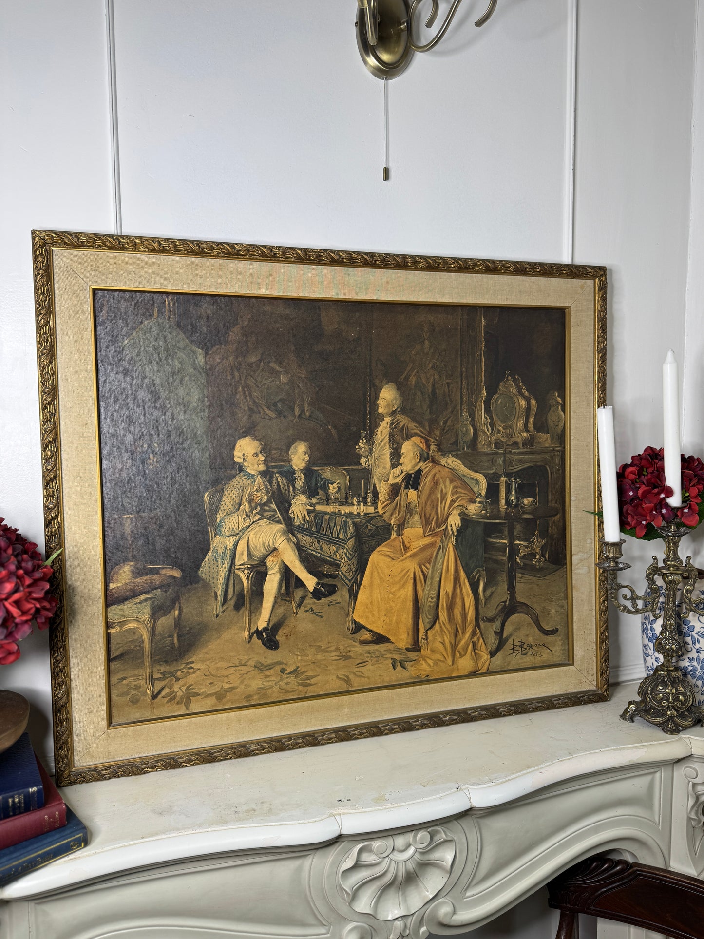 B Boziona Paris" Textured Print in gilt edged frame