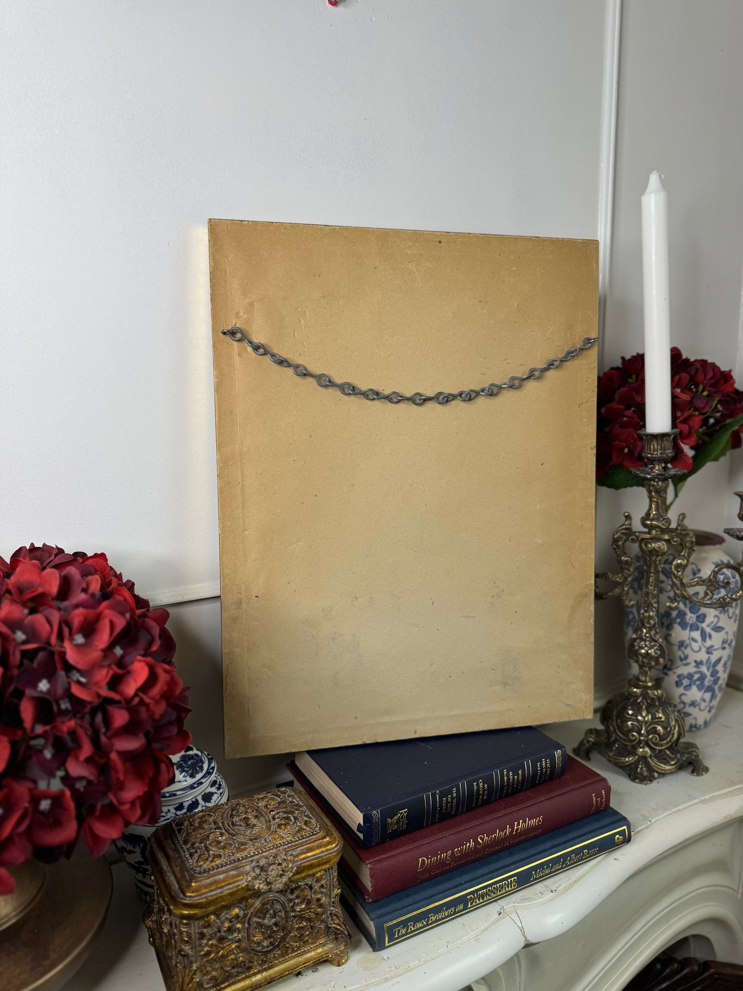 Heirloom Threads-Unique Embroidery in Wooden Frame with Hanging Chain
