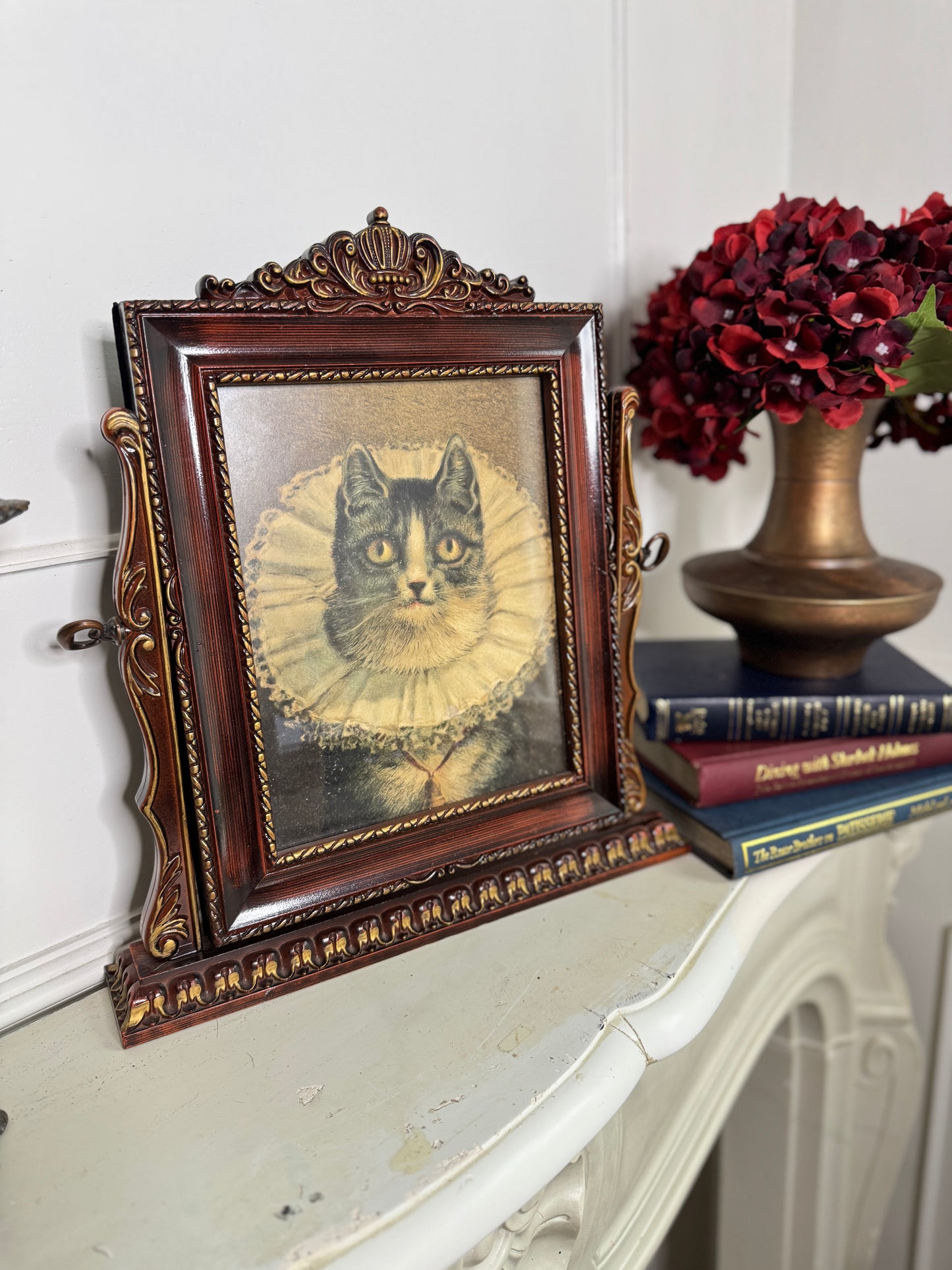Vintage Victorian Art Deco Style Ornate Gold Swivel Picture Frame