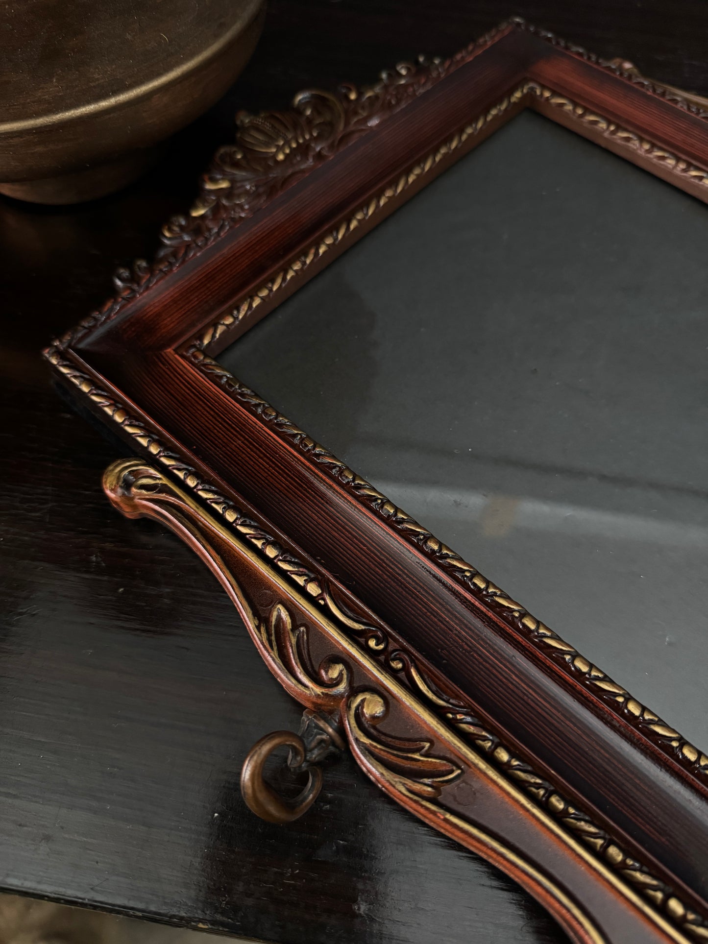 Vintage Victorian Art Deco Style Ornate Gold Swivel Picture Frame