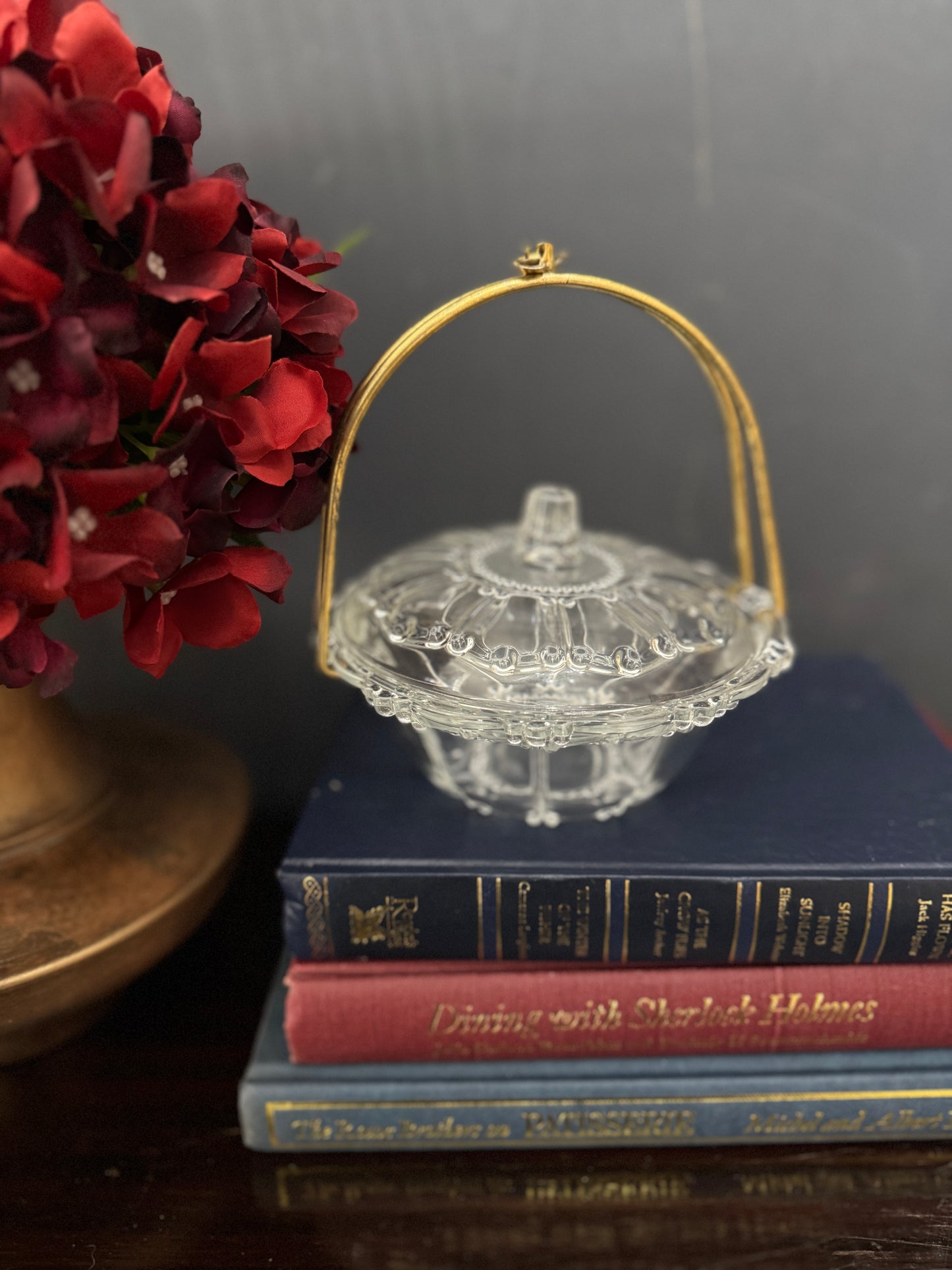 Antique Glass Jewellery Box and Decorative Trinket Storage for Keepsakes