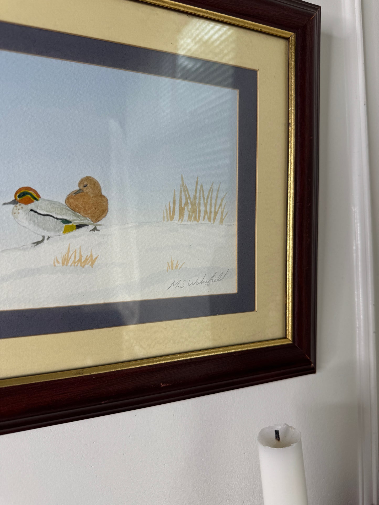 “Pintails in Poise” – Original Watercolour Pair by M.S. Wakefield