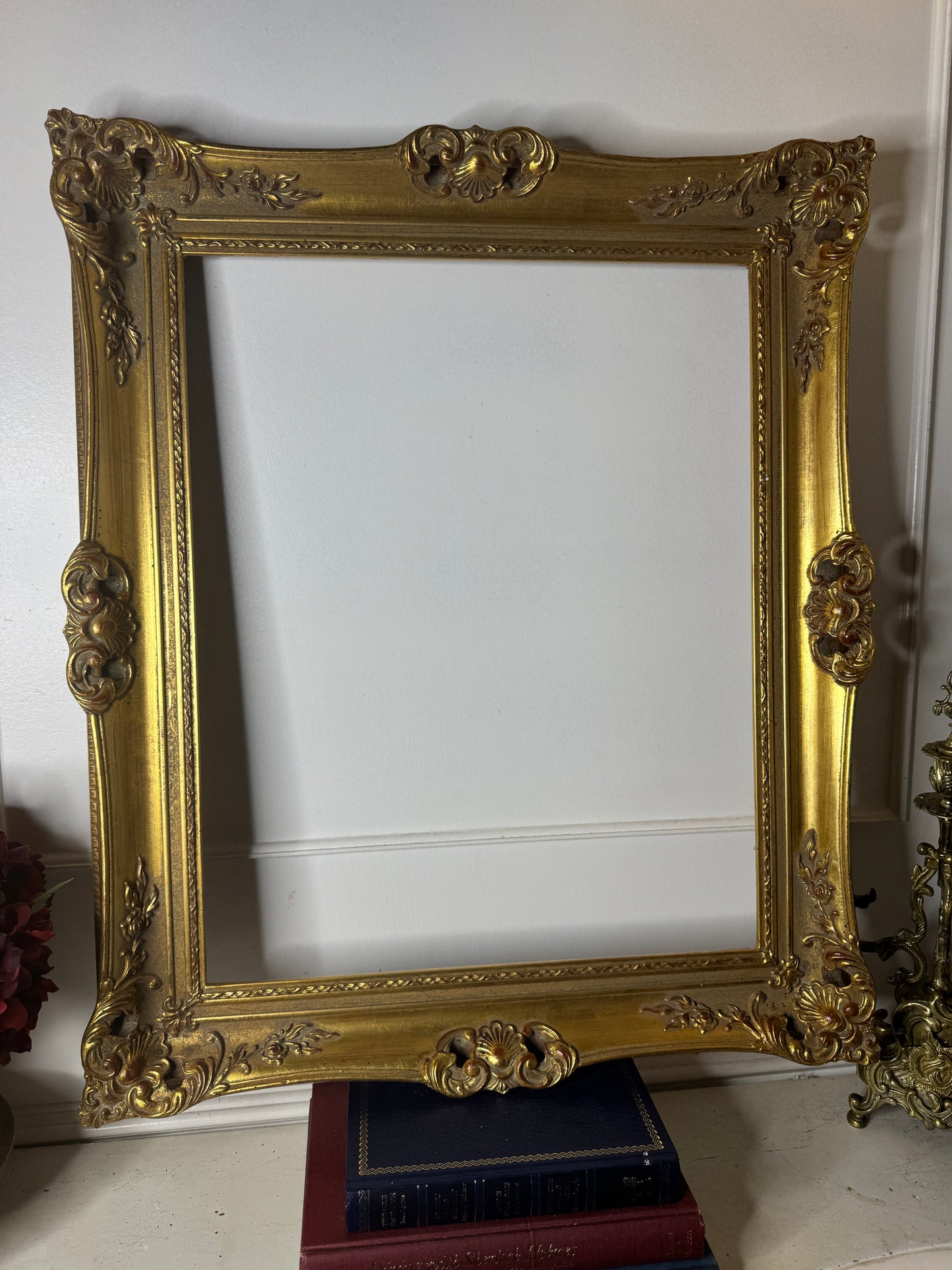 Czech Royalty – Vintage Gold Gilt Ornate Frame from Bohemia