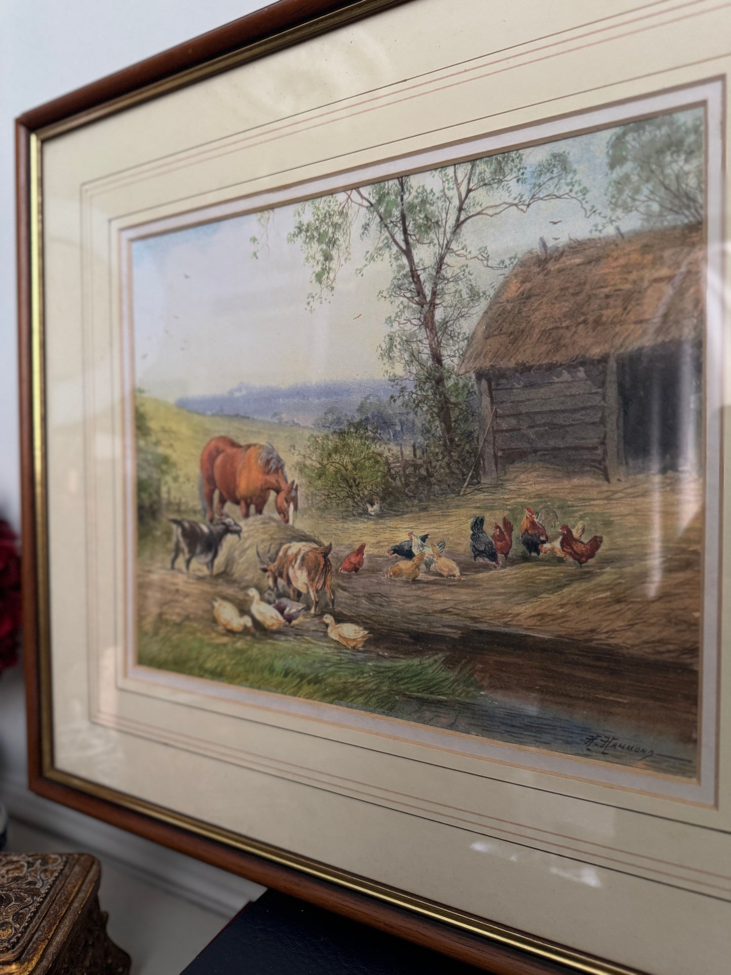 Tranquil Countryside Charm: Rural Scene by A.D. Bell (Horace Hammond)