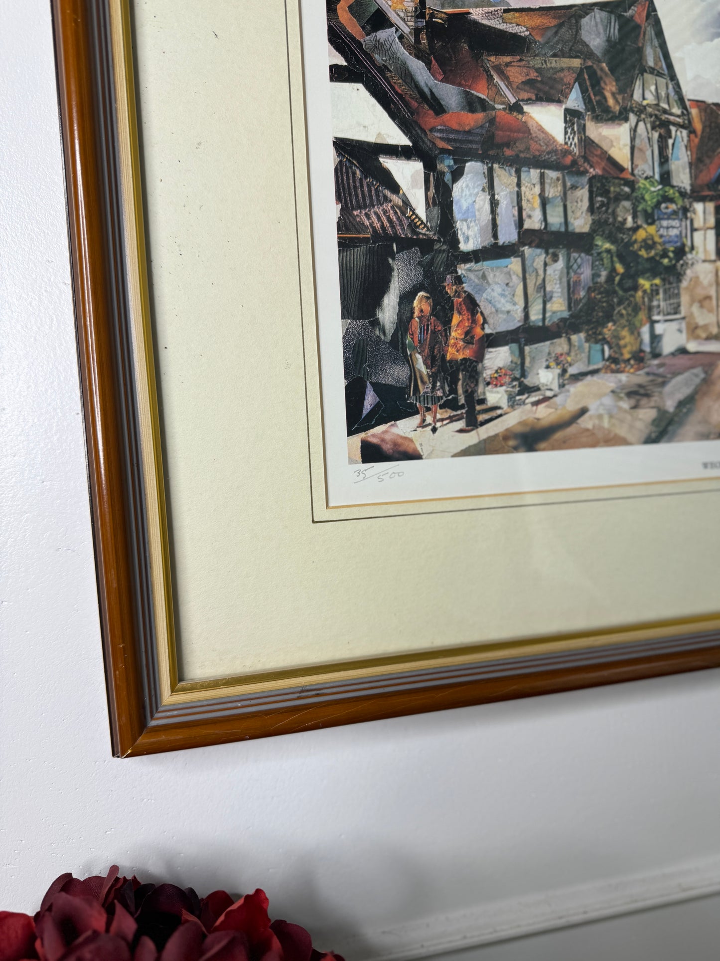 Robert Kilvert Limited Edition Collage Print – Weobley Village, Herefordshire 35/500