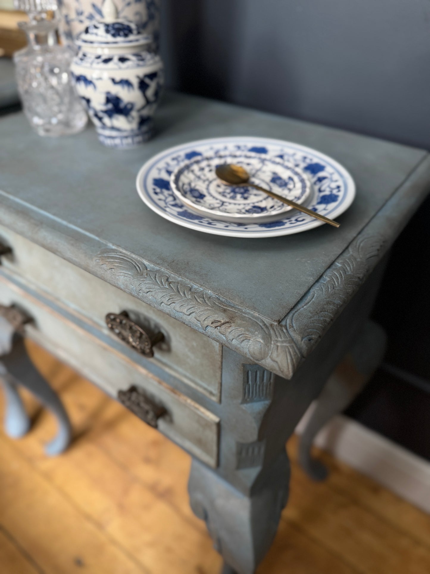 Antique Upcycled French Bedside Tables – One of a Kind Pair