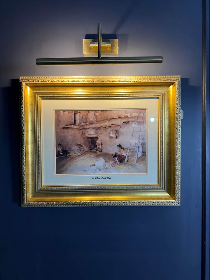 Vintage Sir William Russell Flint Prints - A Scrap of Newspaper in Ornate Gold Frame