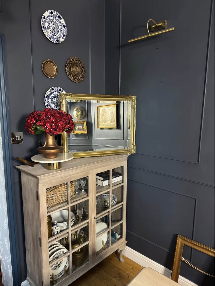 Vintage French Styled Bevelled Gold Mirror in Sorelle Frame