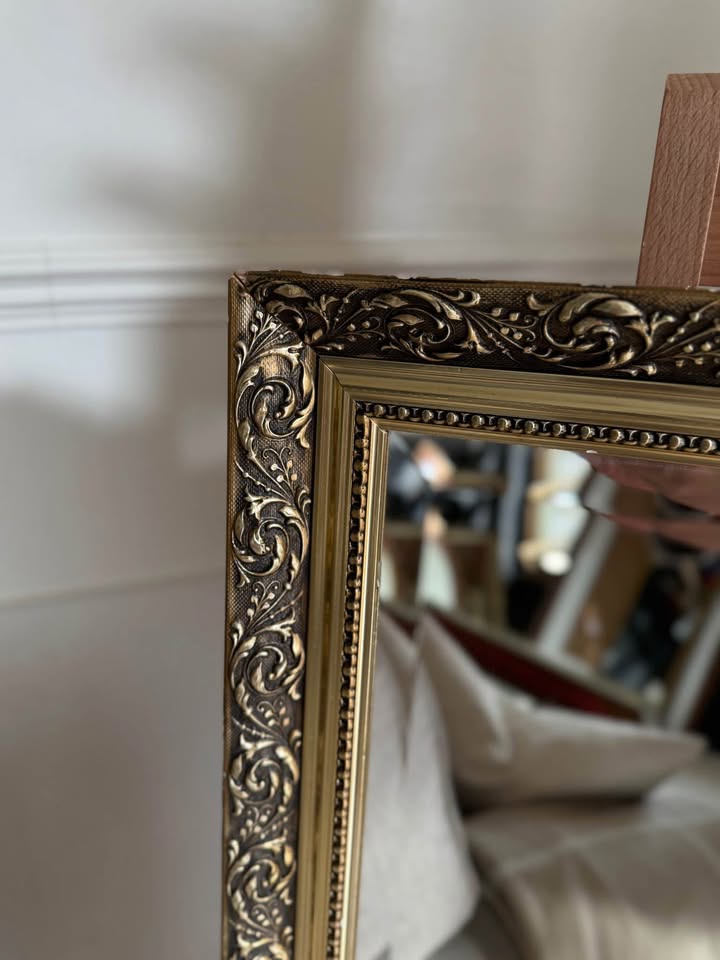 Vintage Large Gold Heavy Mirror in Belvoir Frame