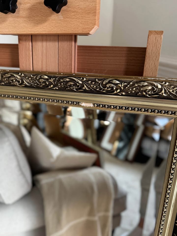 Vintage Large Gold Heavy Mirror in Belvoir Frame