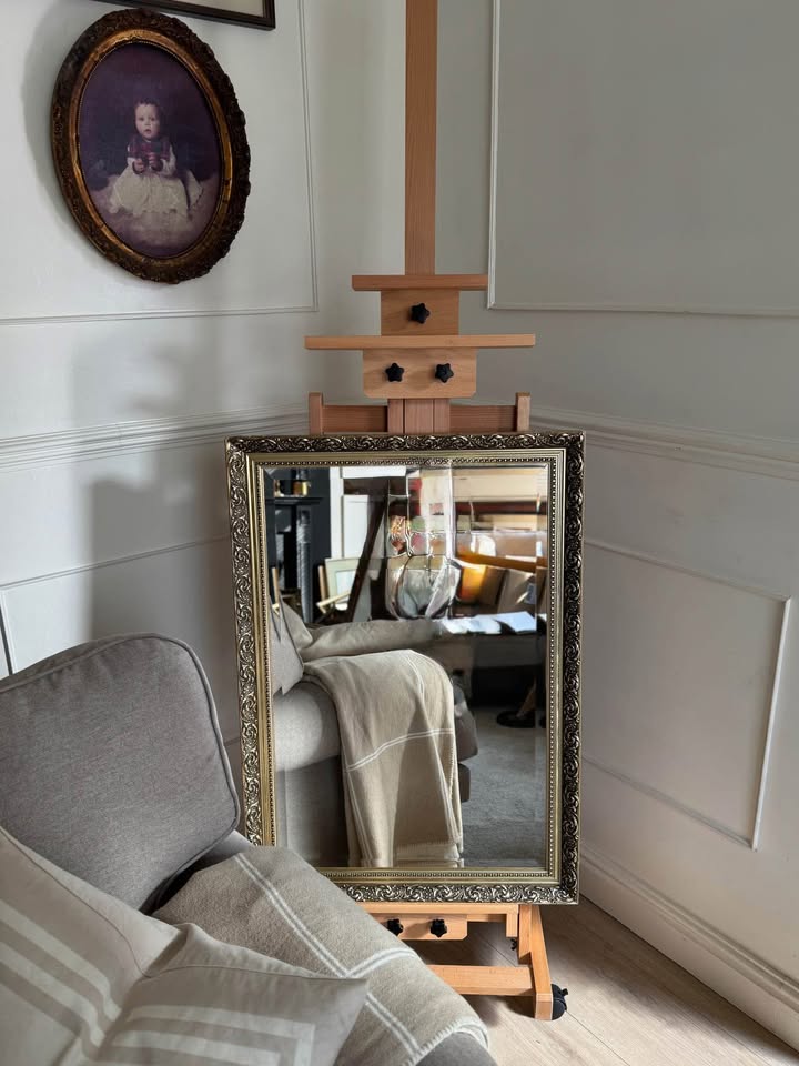 Vintage Large Gold Heavy Mirror in Belvoir Frame