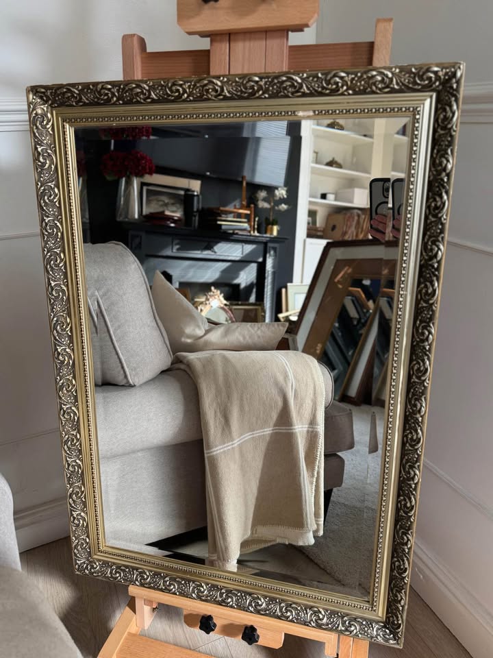 Vintage Large Gold Heavy Mirror in Belvoir Frame