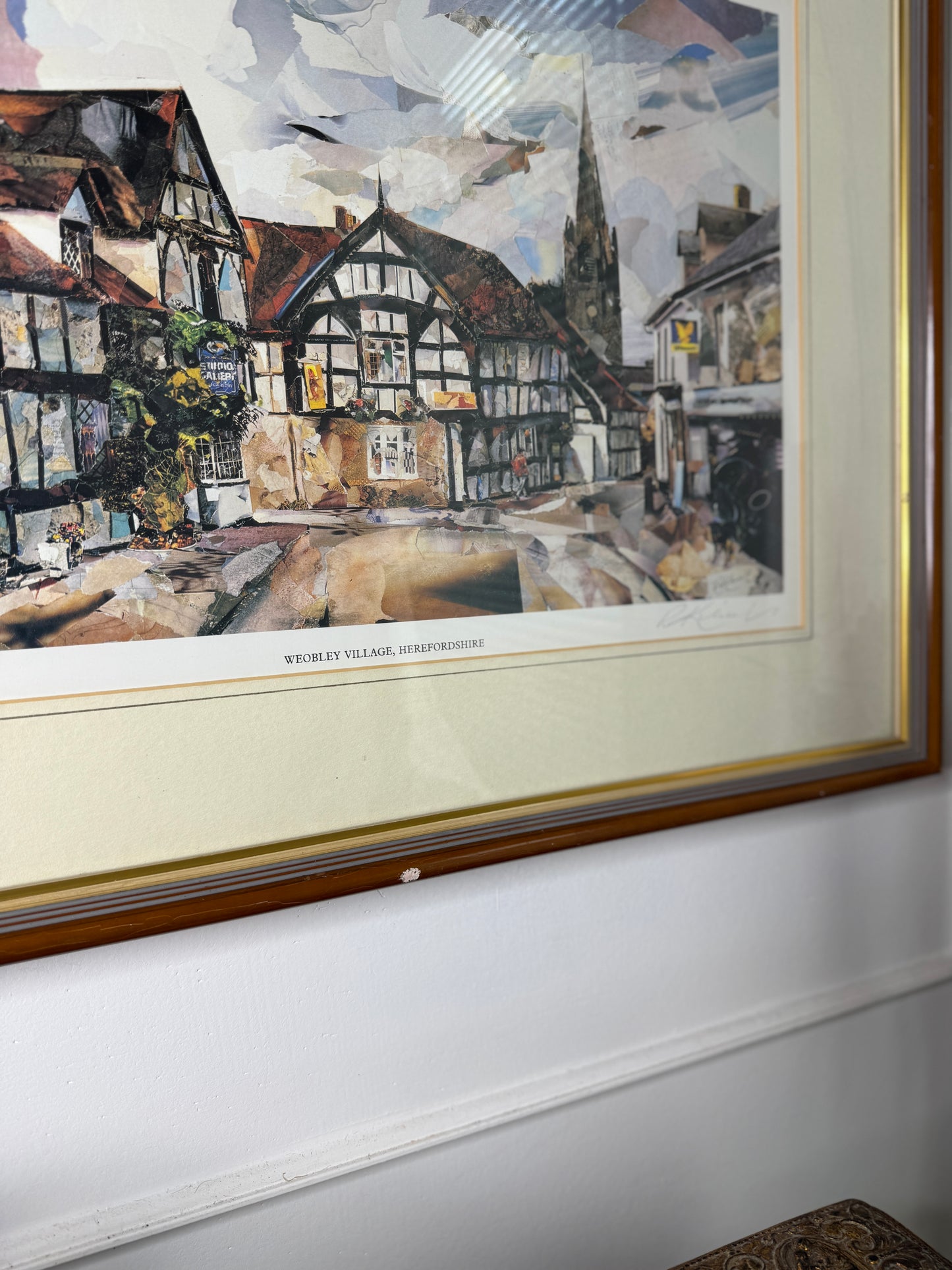 Robert Kilvert Limited Edition Collage Print – Weobley Village, Herefordshire 35/500