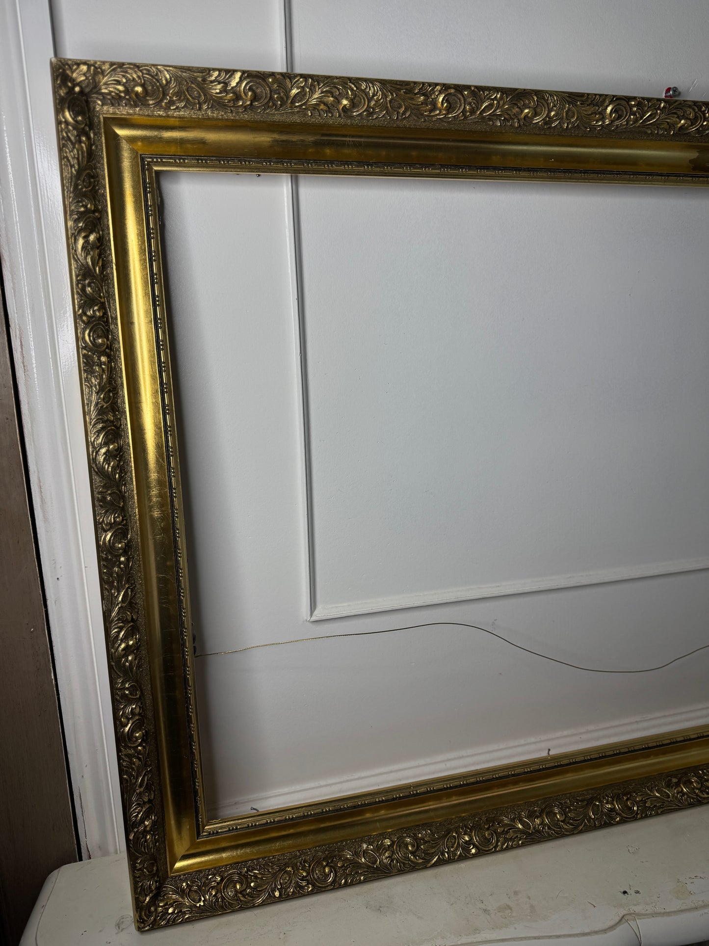 Extra Large - Antique Gold Flower Detailed Ornate Frame