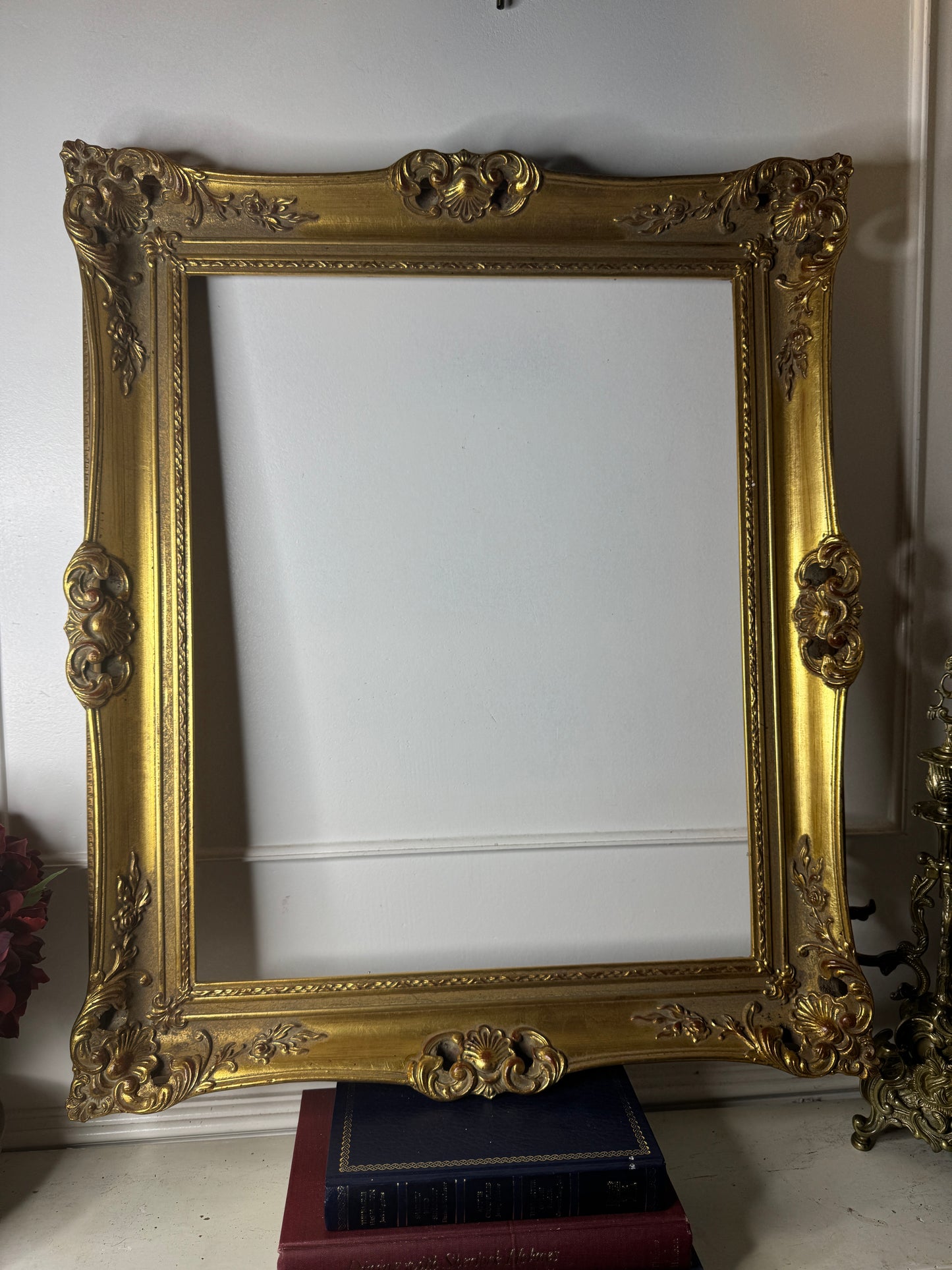 Czech Royalty – Vintage Gold Gilt Ornate Frame from Bohemia