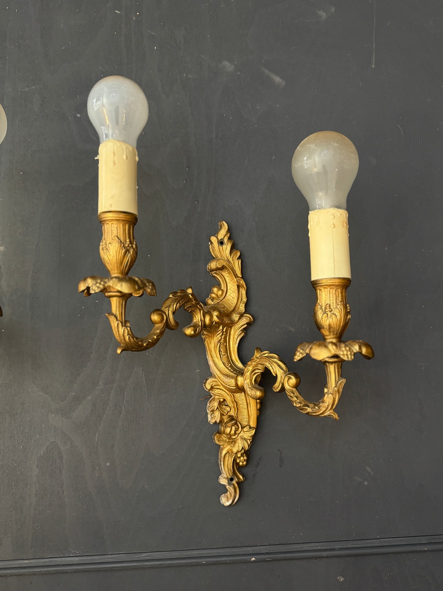 French Gilded Antique Wall Lights & Wall Scone