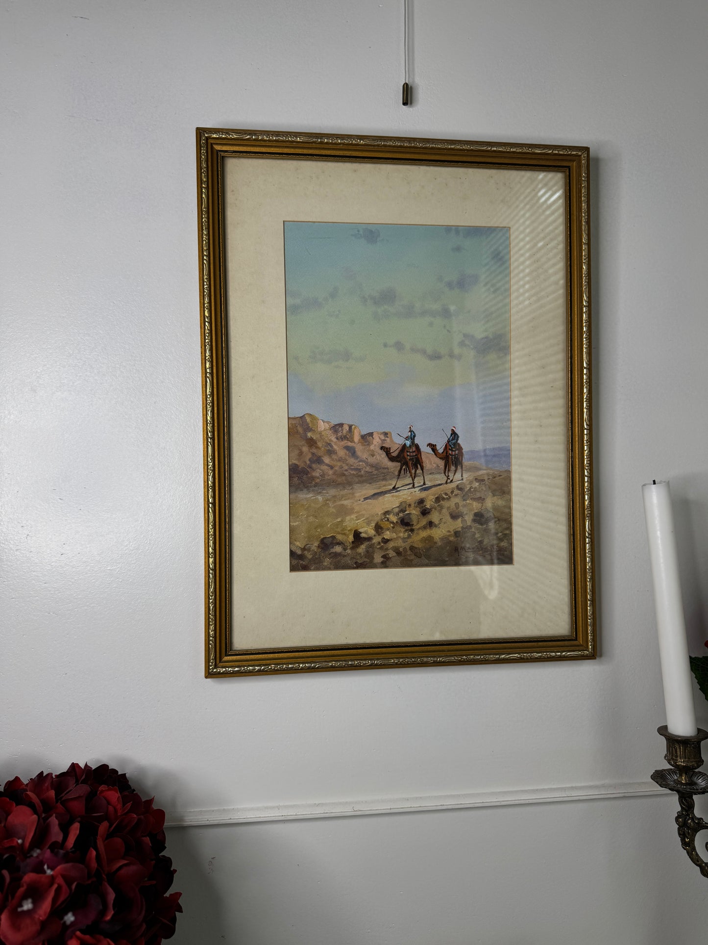 Saffron & Sandstone – Framed Egypt Watercolour Duo