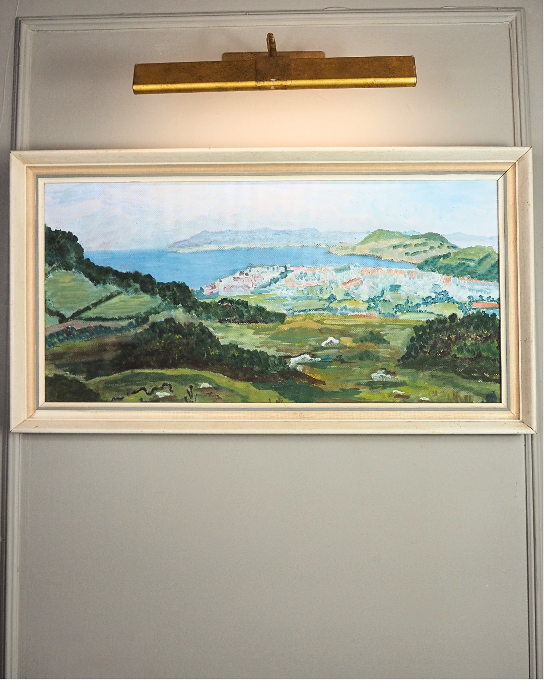 Vintage Original Oil Painting Impressionist - Colwyn bay by d.s Ankers