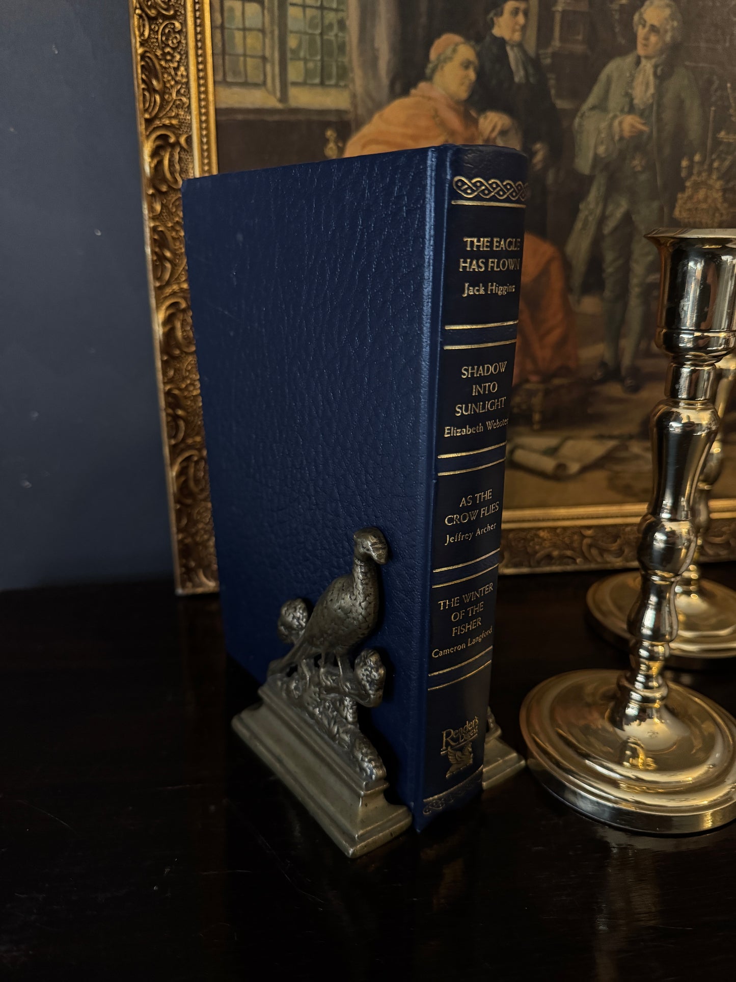 Vintage Brass Pheasant Bookend