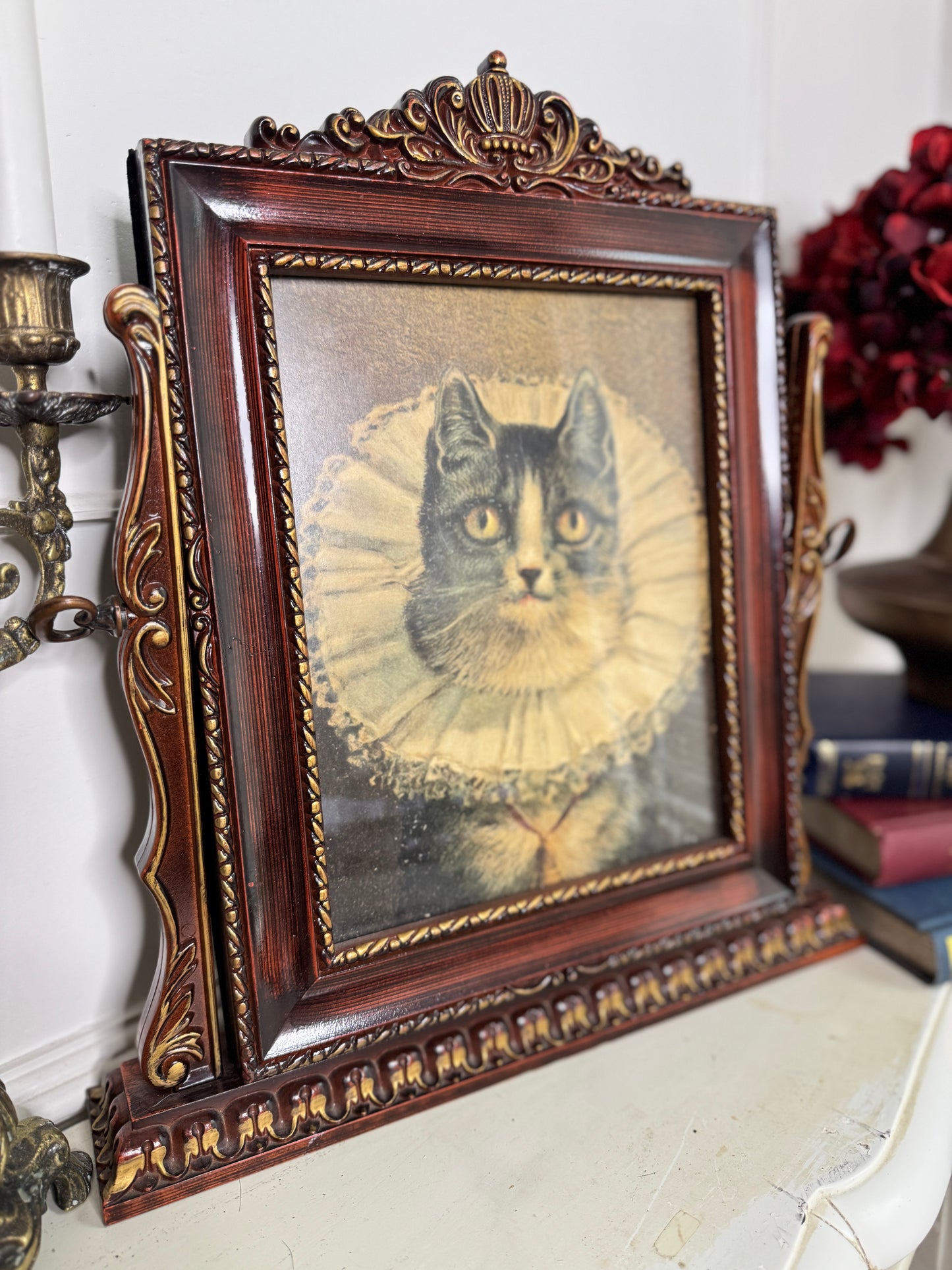 Vintage Victorian Art Deco Style Ornate Gold Swivel Picture Frame