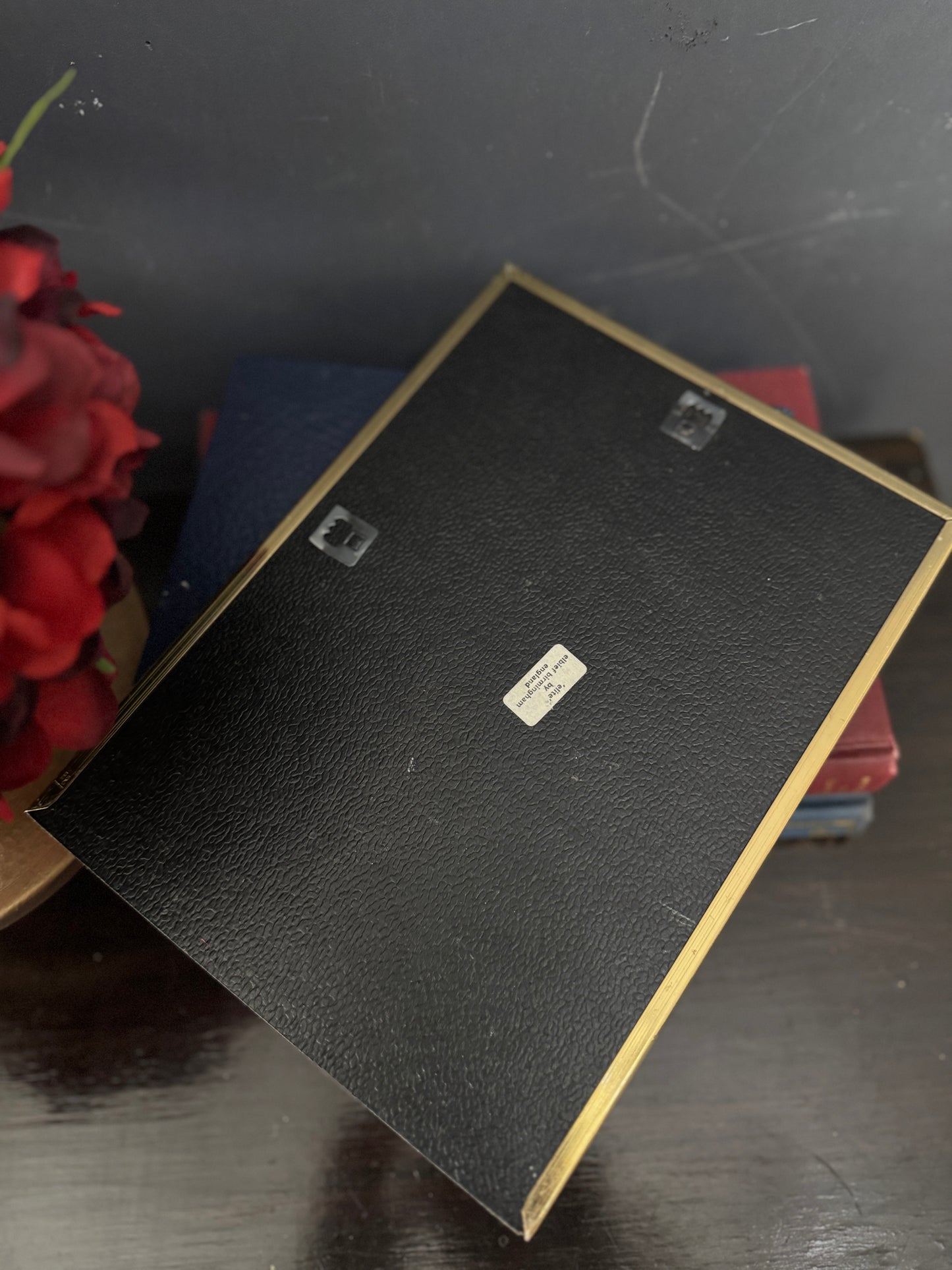 Vintage Flower Print in a Brass Frame - Small