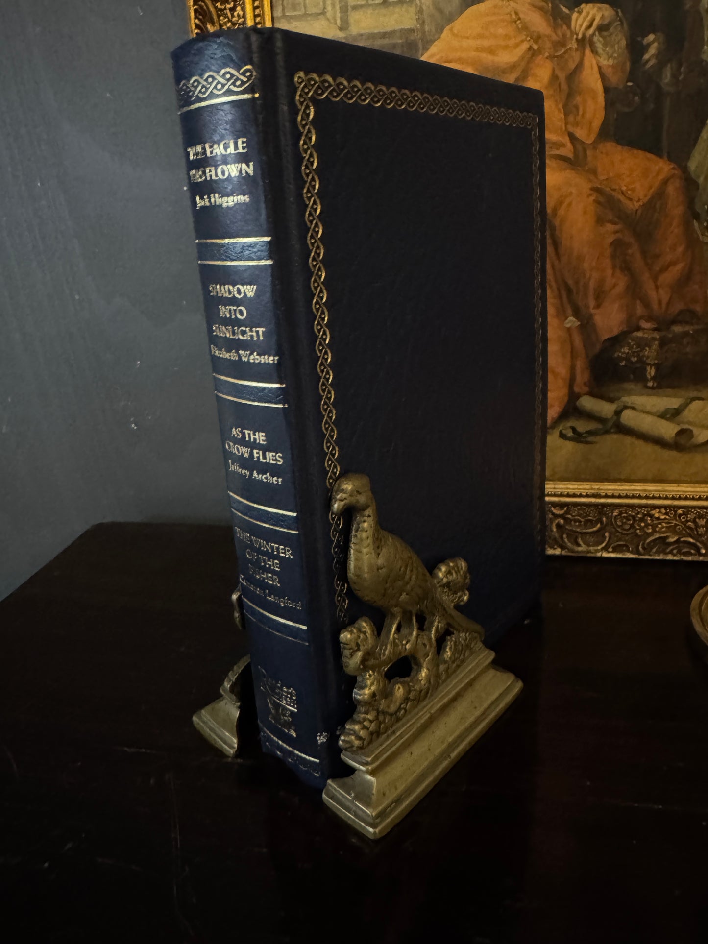 Vintage Brass Pheasant Bookend