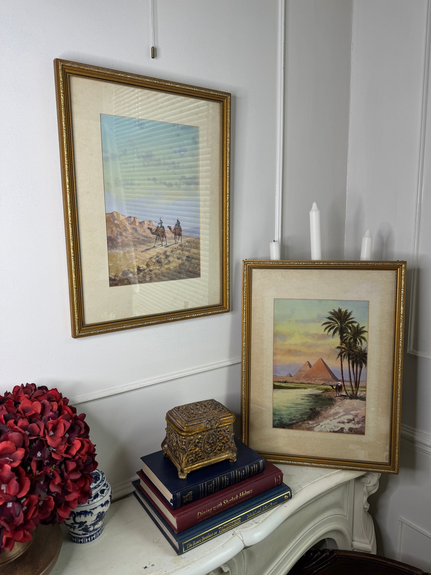 Saffron & Sandstone – Framed Egypt Watercolour Duo
