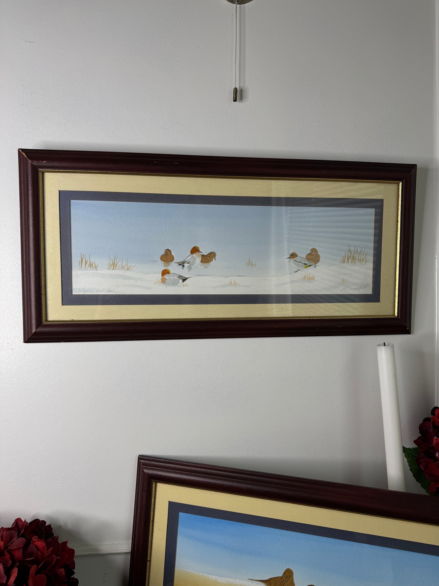 “Pintails in Poise” – Original Watercolour Pair by M.S. Wakefield