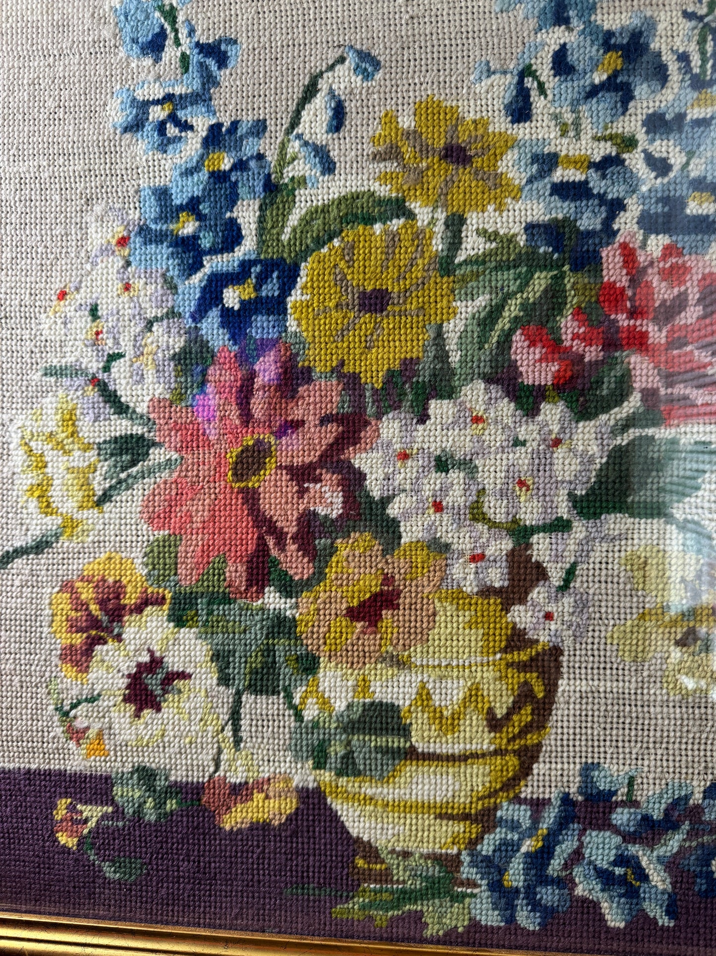 The Heirloom Stitch – Framed Floral Needlework Masterpiece