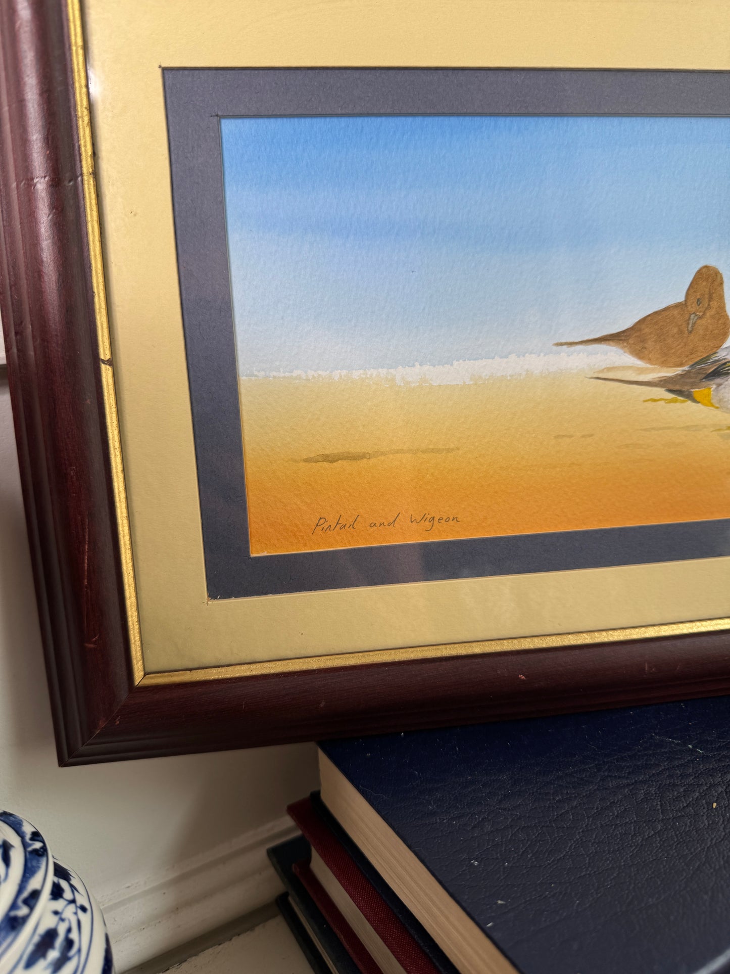 “Pintails in Poise” – Original Watercolour Pair by M.S. Wakefield