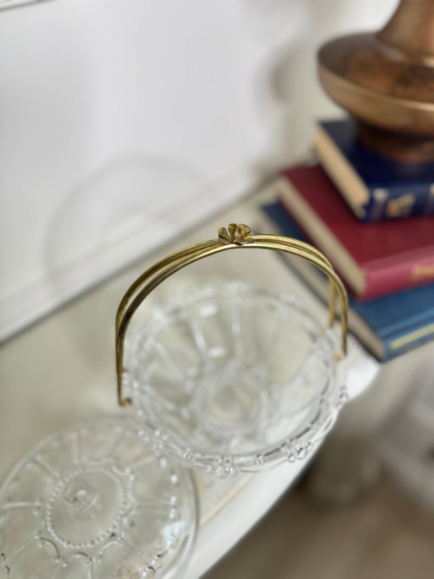 Antique Glass Jewellery Box and Decorative Trinket Storage for Keepsakes