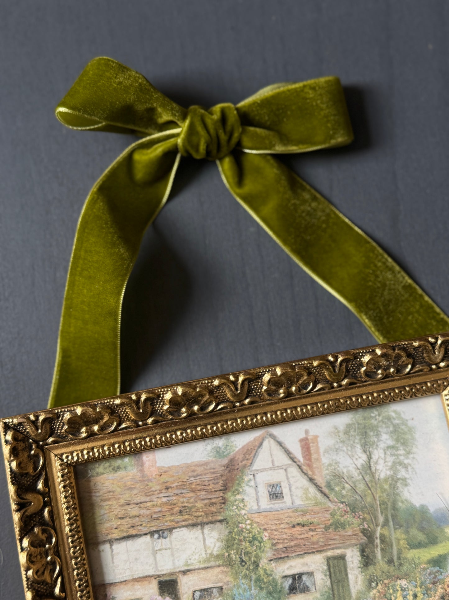 Opulent Knots – Velvet Ribbon Bows for Elegant Styling - Olive Green