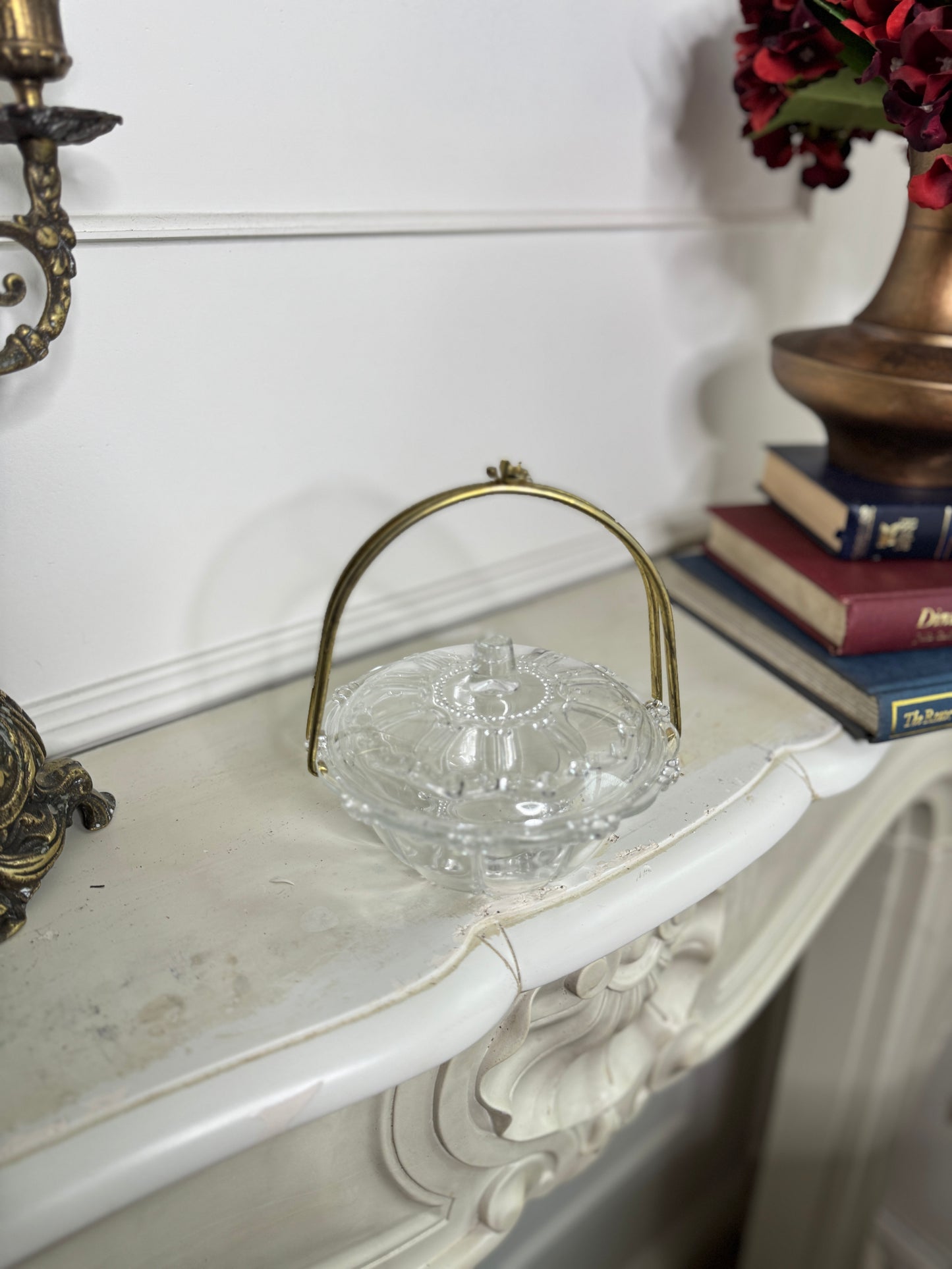 Antique Glass Jewellery Box and Decorative Trinket Storage for Keepsakes
