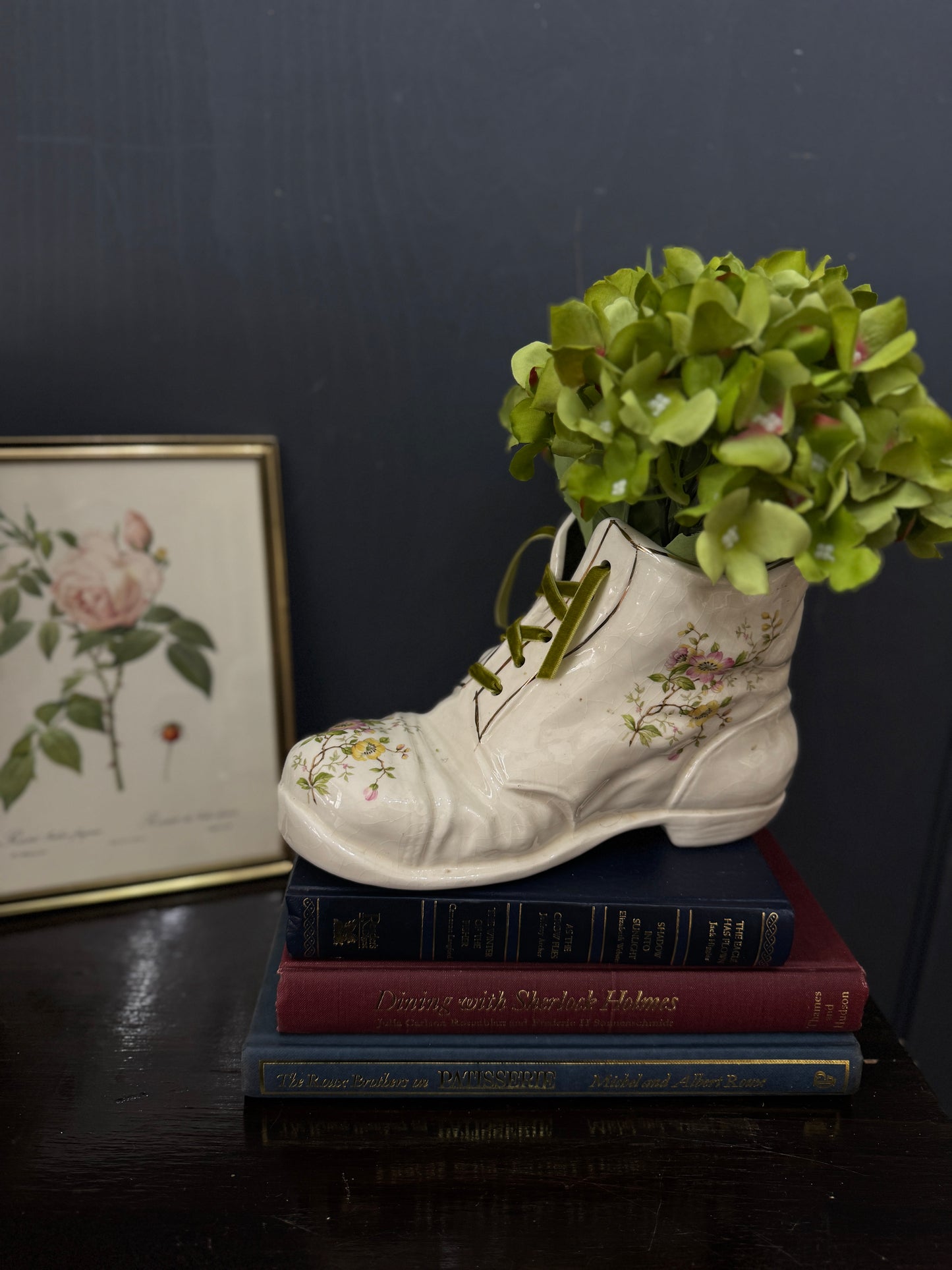 Vintage 1980s Ceramic Boot Planters