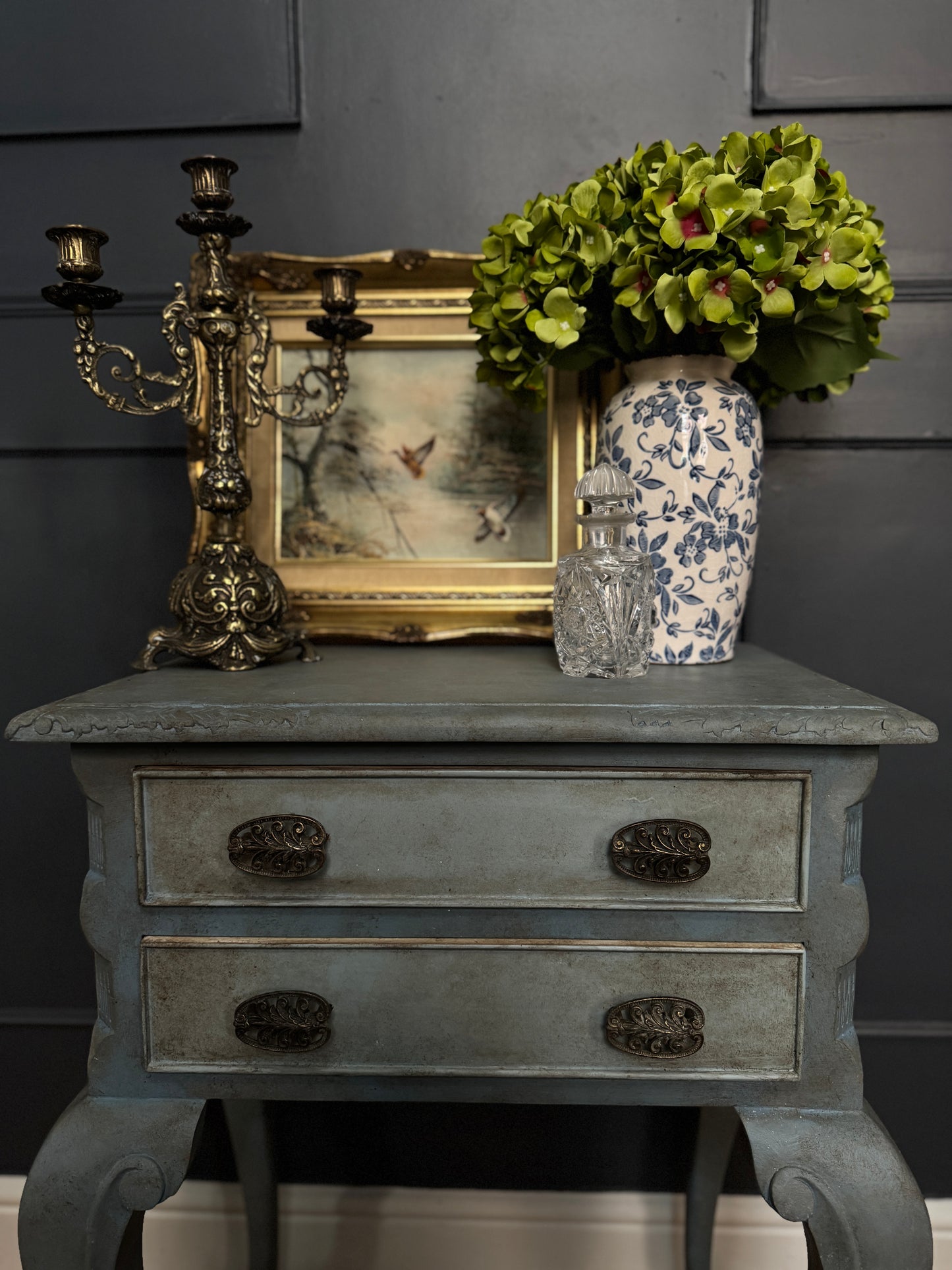 Antique Upcycled French Bedside Tables – One of a Kind Pair