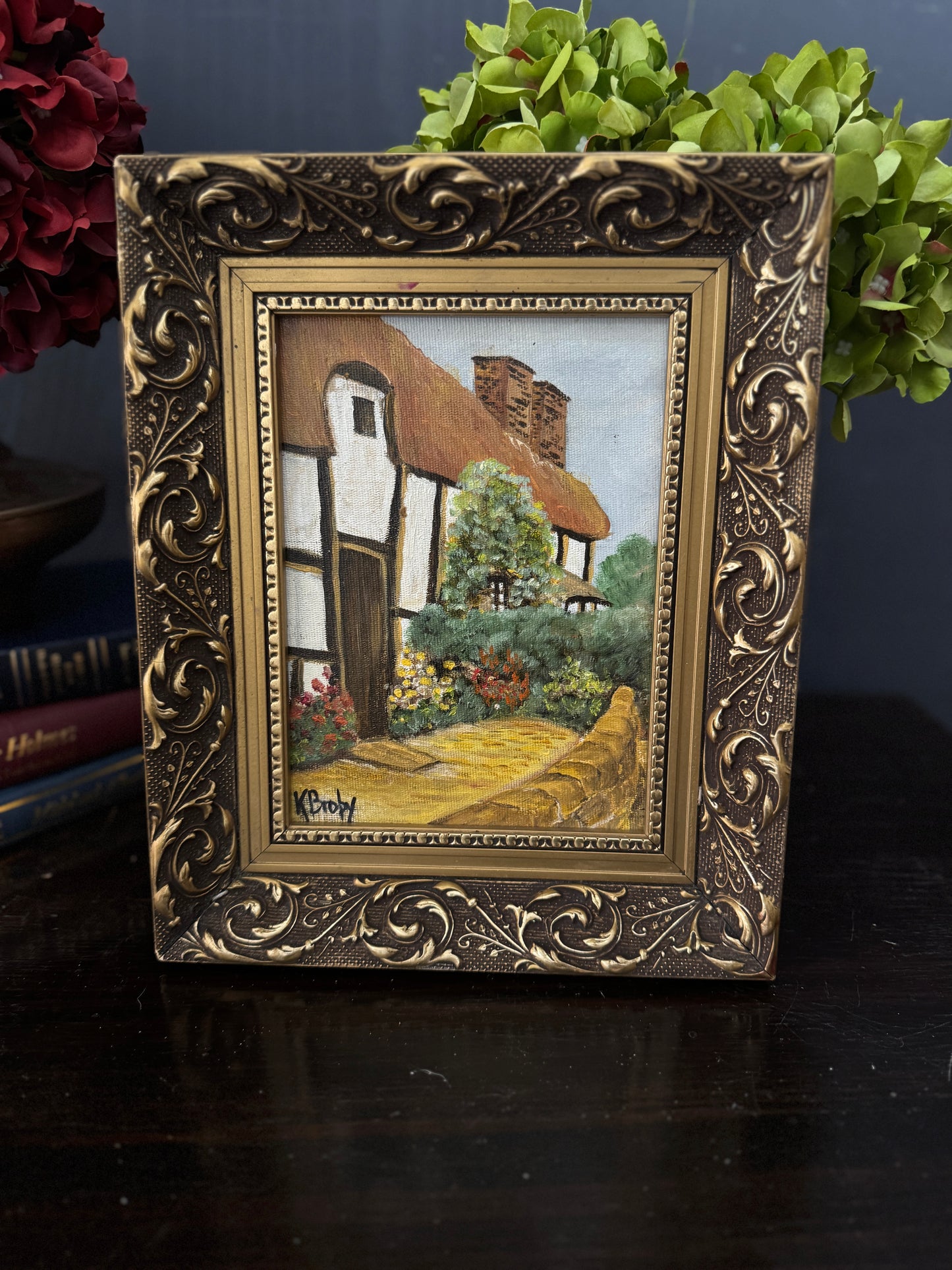 Small Oil Painting Signed by K. Broby in Elowen Frame