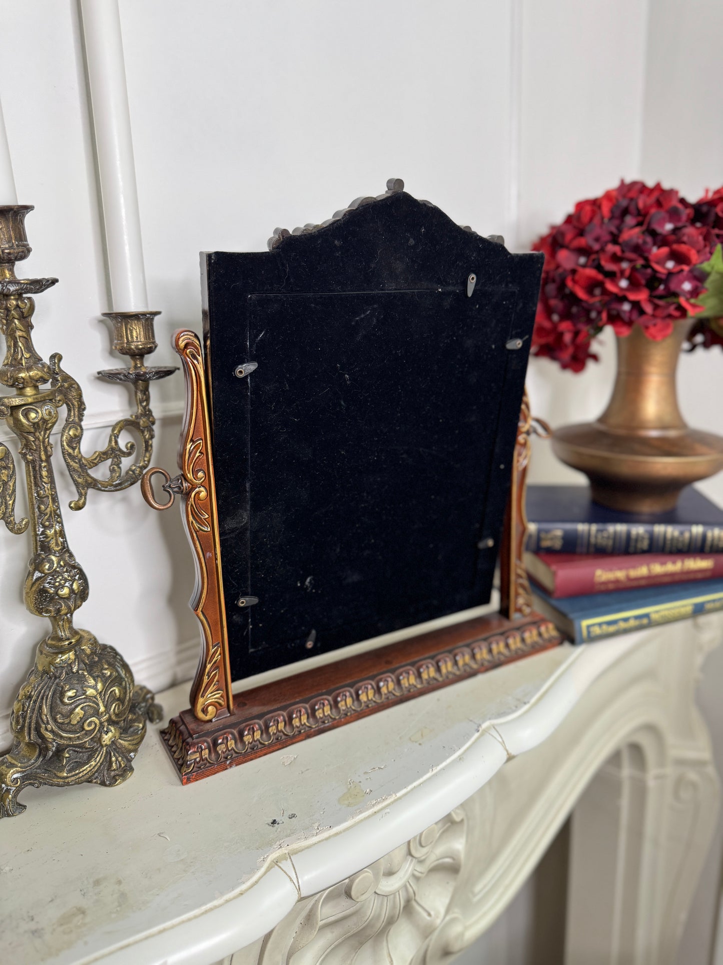 Vintage Victorian Art Deco Style Ornate Gold Swivel Picture Frame
