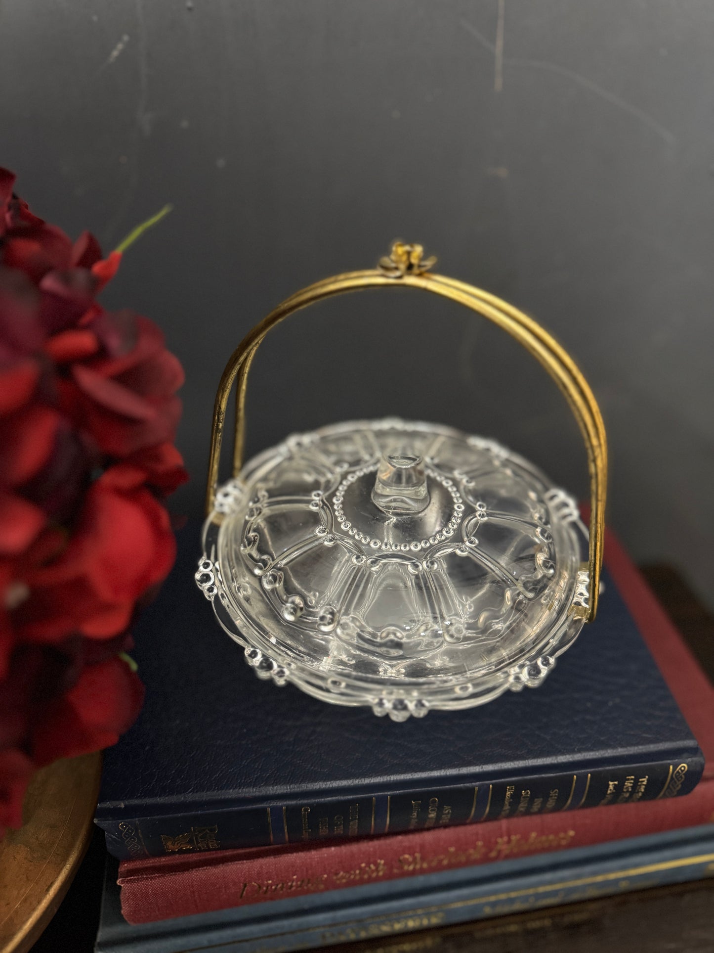Antique Glass Jewellery Box and Decorative Trinket Storage for Keepsakes