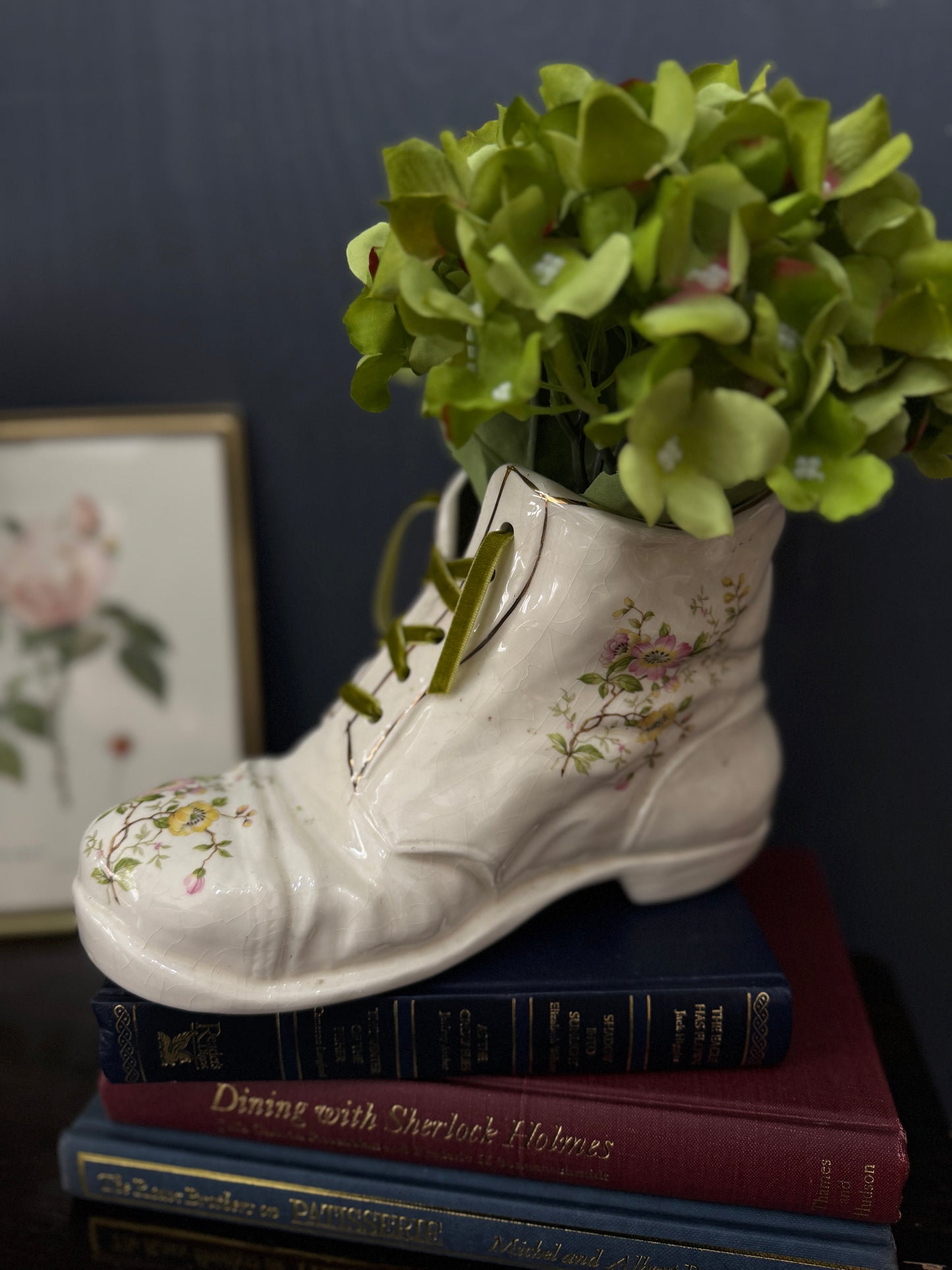 Vintage 1980s Ceramic Boot Planters