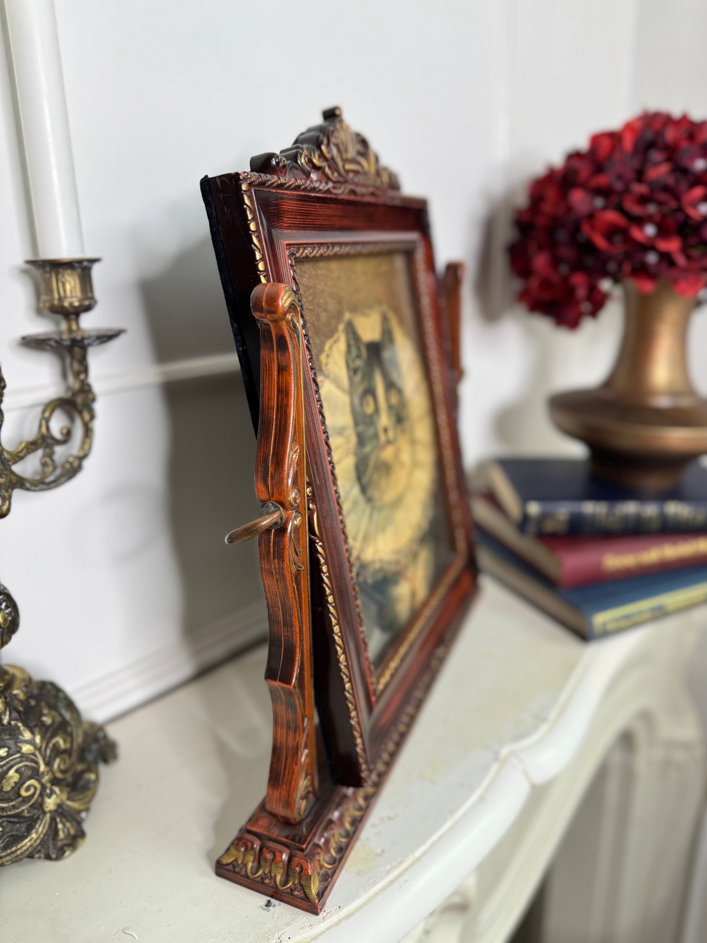 Vintage Victorian Art Deco Style Ornate Gold Swivel Picture Frame