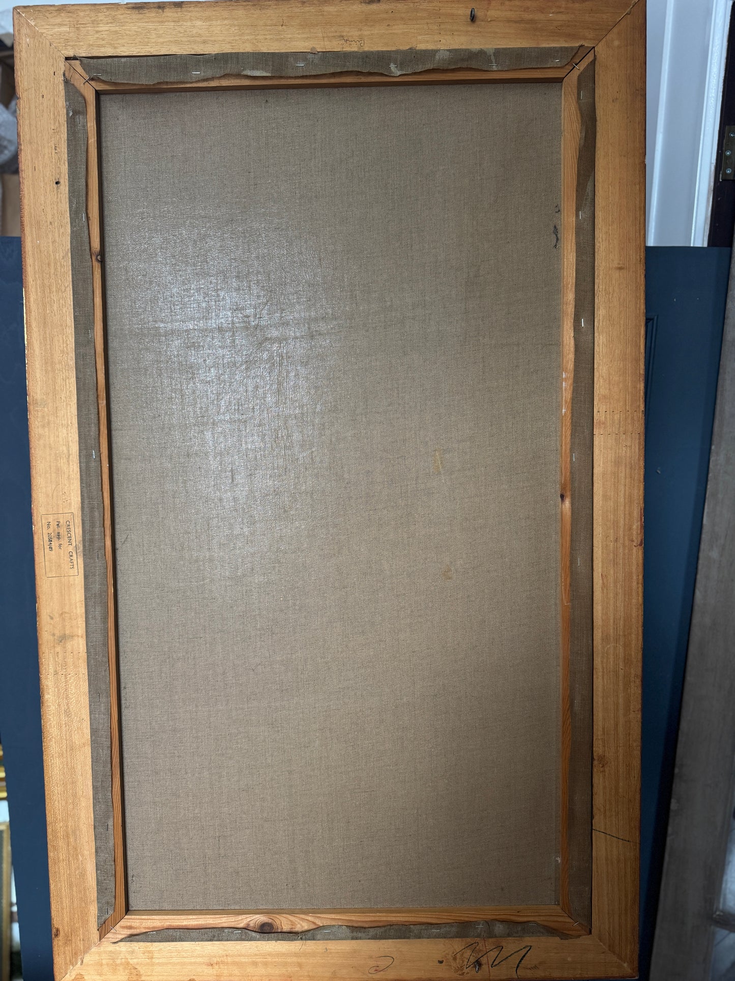 Extra Large - Antique Textured Print in Gold Ornate Frame