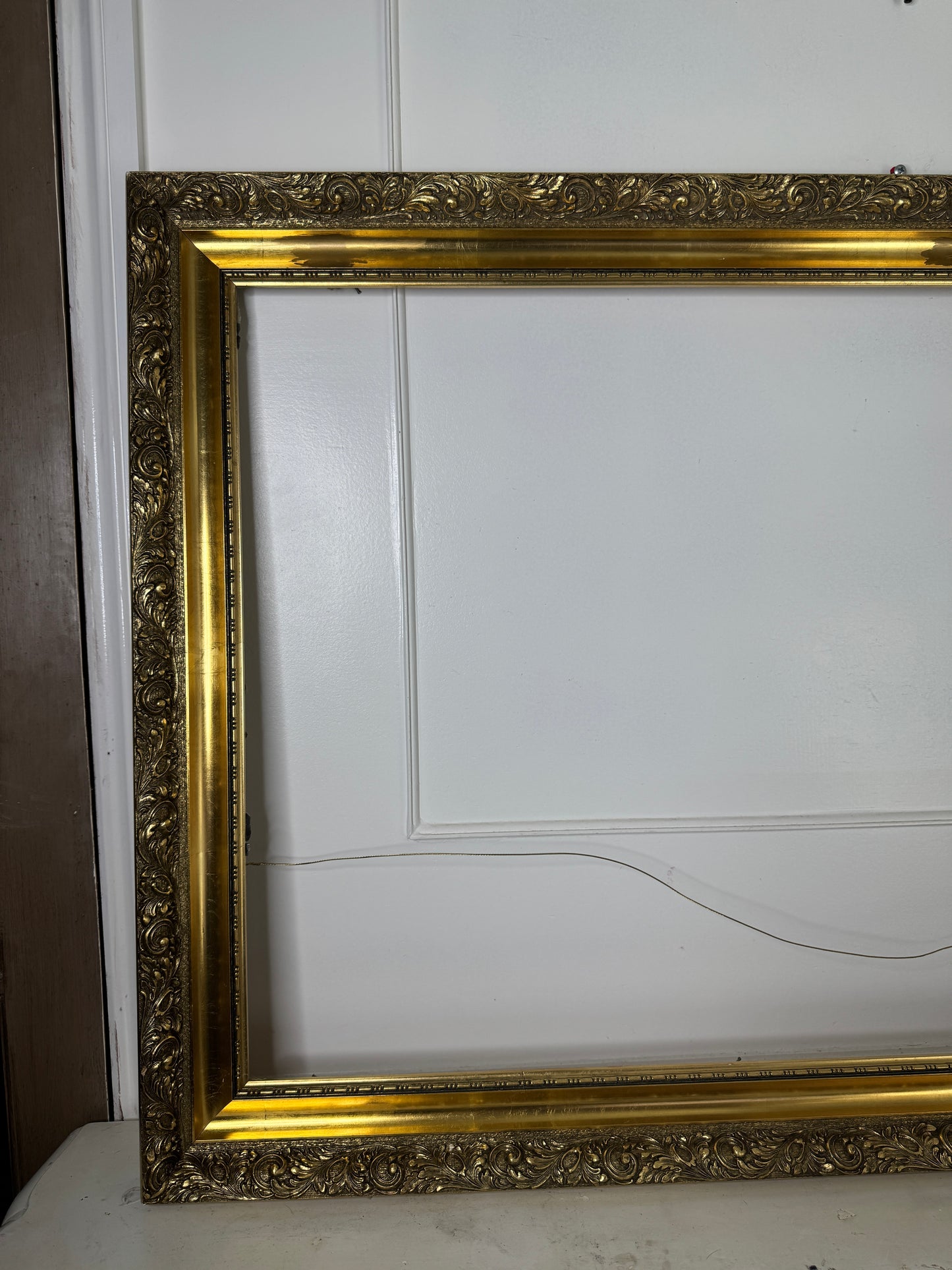 Extra Large - Antique Gold Flower Detailed Ornate Frame