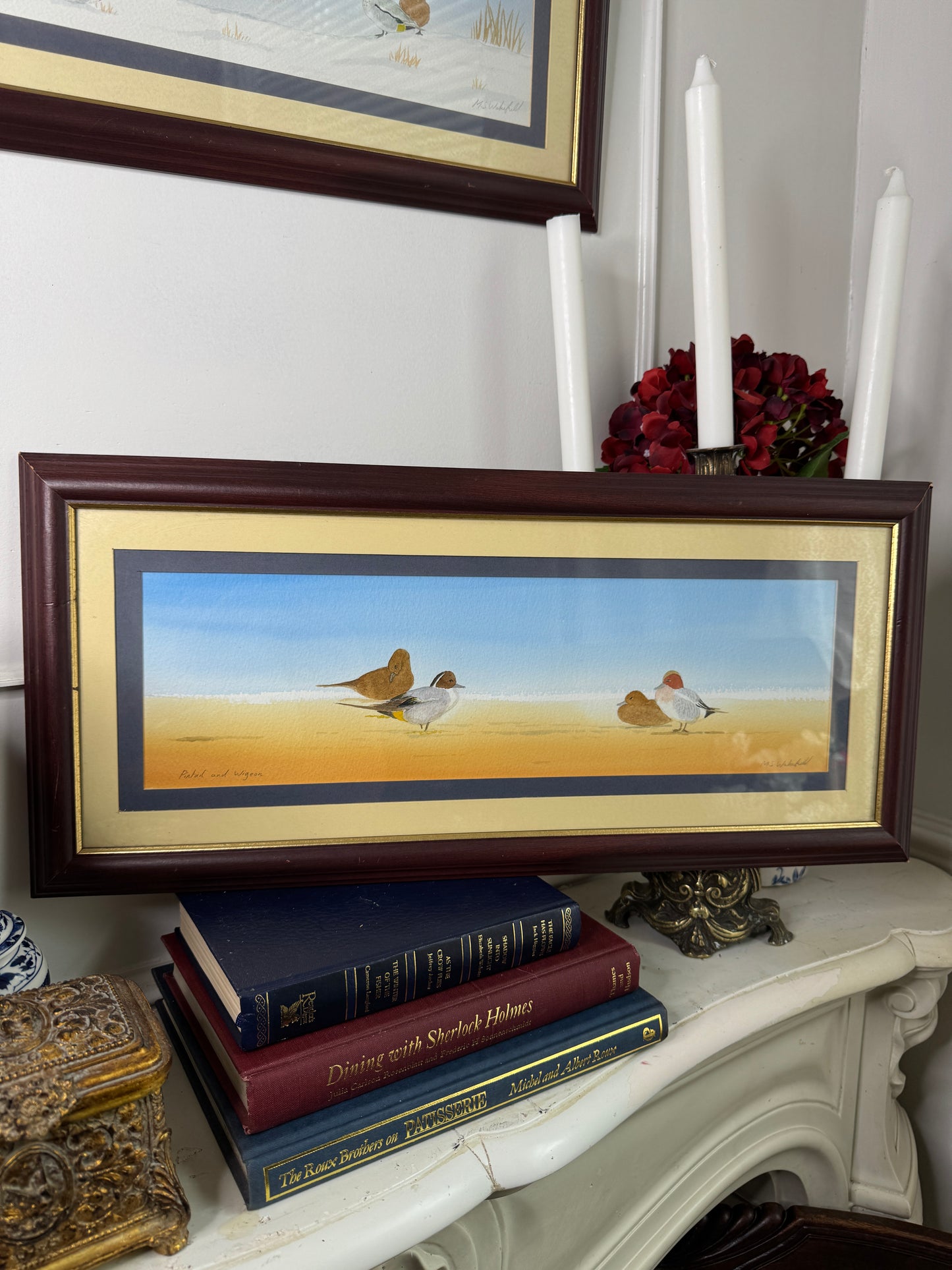 “Pintails in Poise” – Original Watercolour Pair by M.S. Wakefield